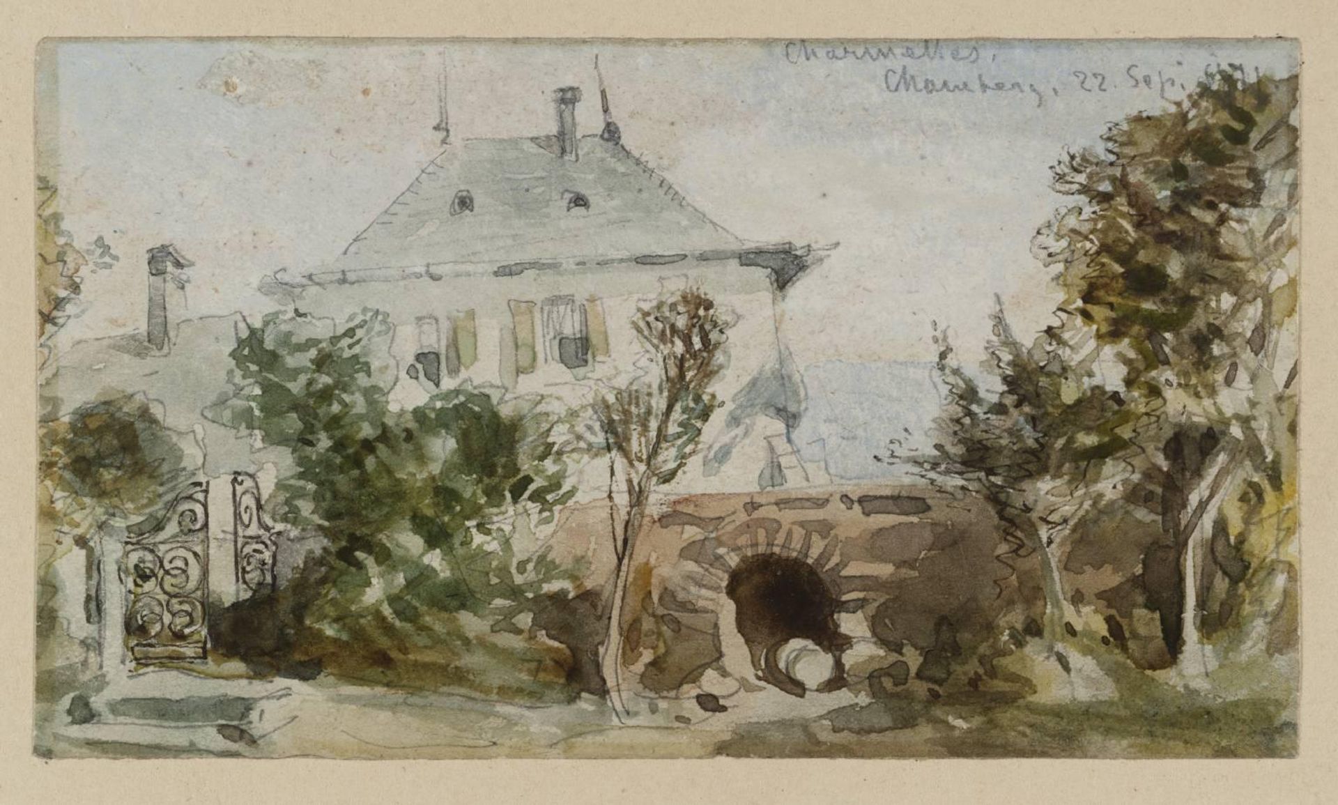 Charmettes, Chambéry by British (?) School 19th century
