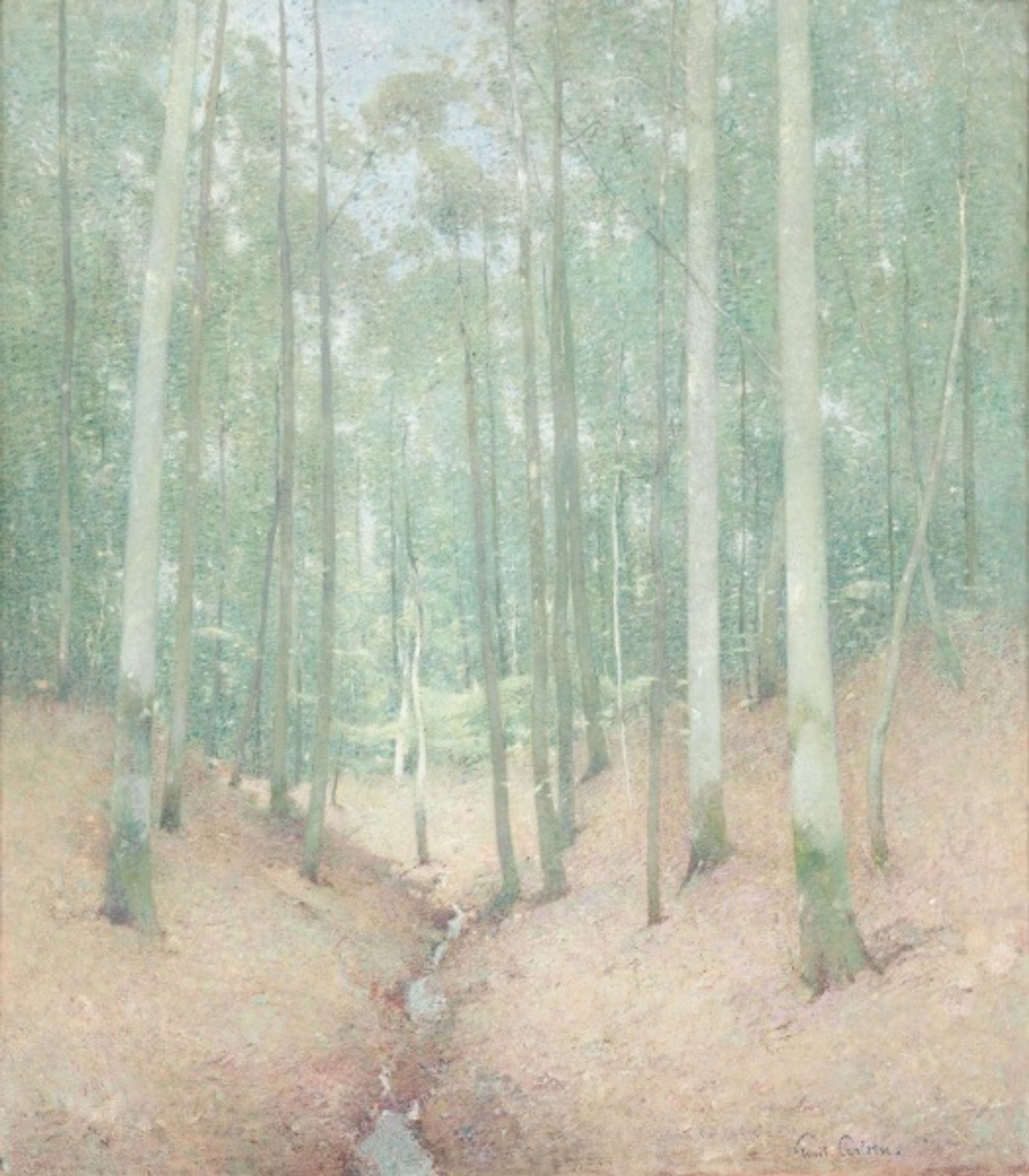 Wood Interior by Emil Carlsen