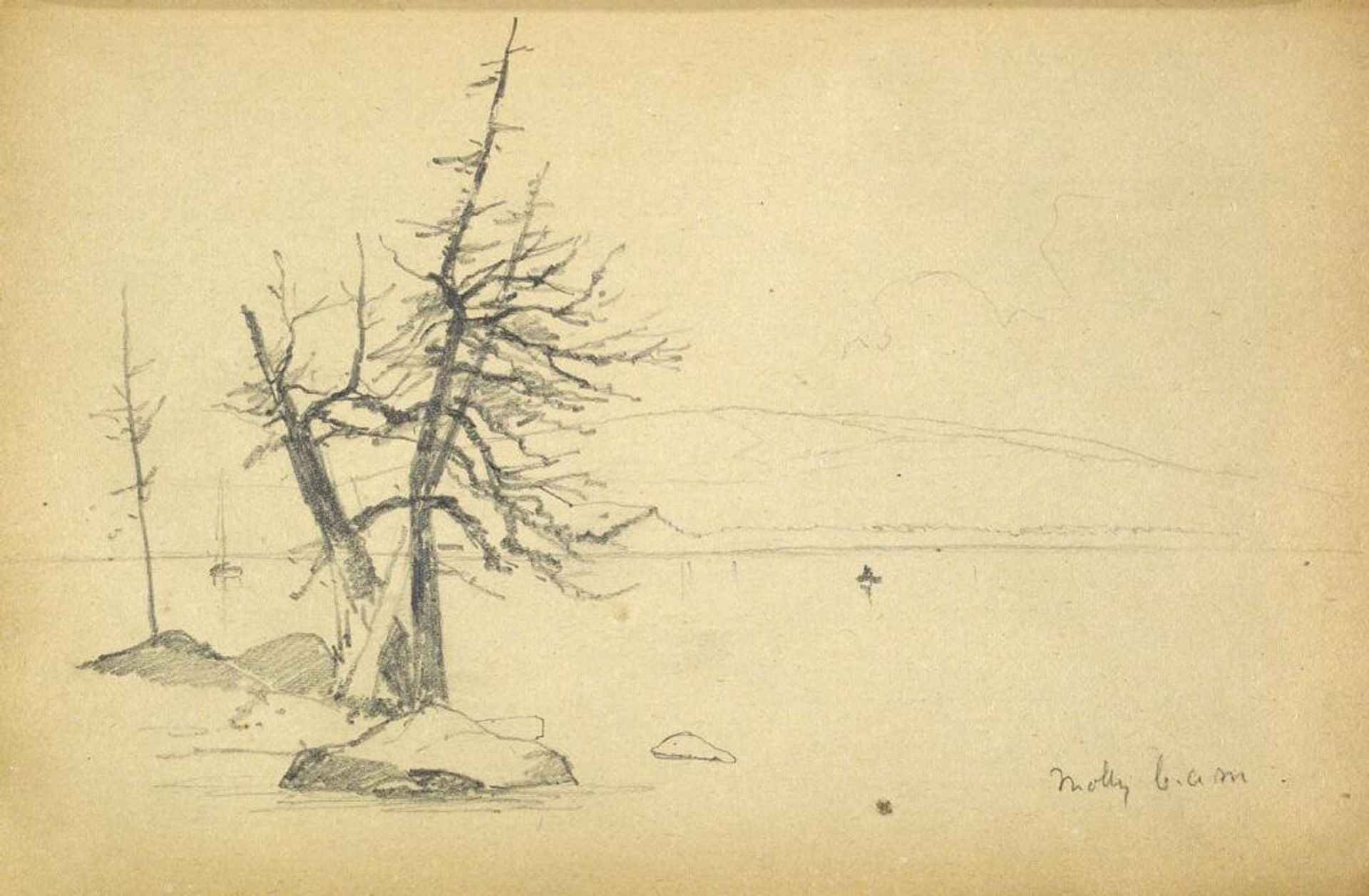 Lake Molly Chunk-a-Muuk with Tree by Benjamin Champney