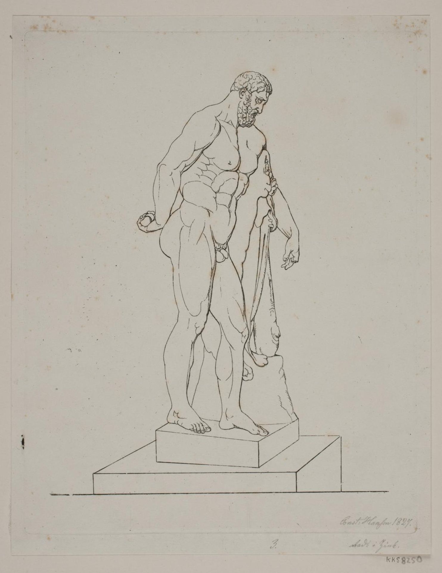 Den farnesiske Herkules by Constantin Hansen