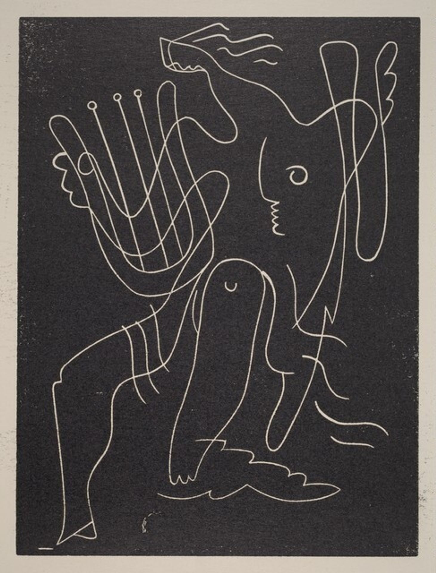 Untitled (Abstraction: Woman With Lyre) by Carl Robert Holty