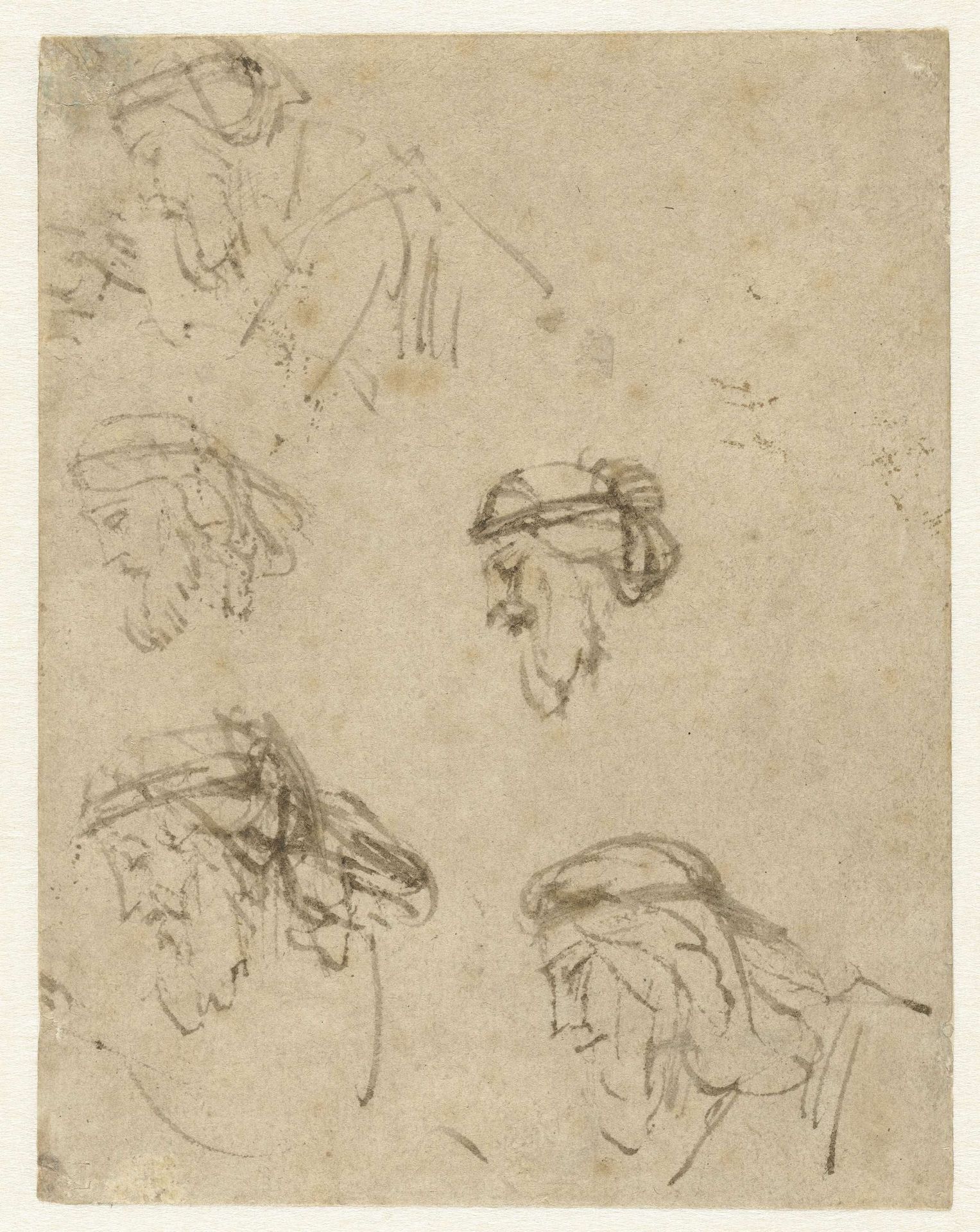 Five Studies of Haman’s Head by Rembrandt van Rijn