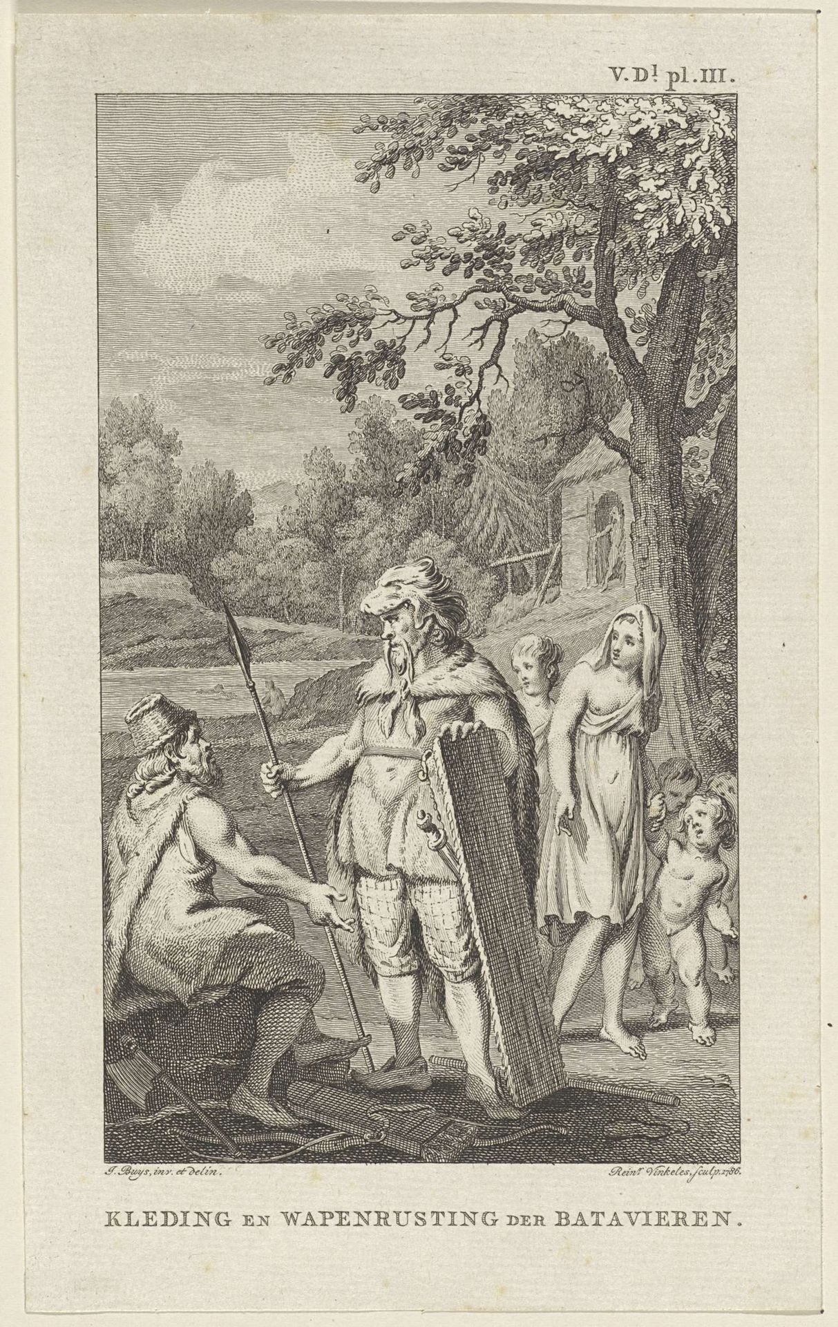 Kleding en wapenrusting van de Bataven by Reinier Vinkeles