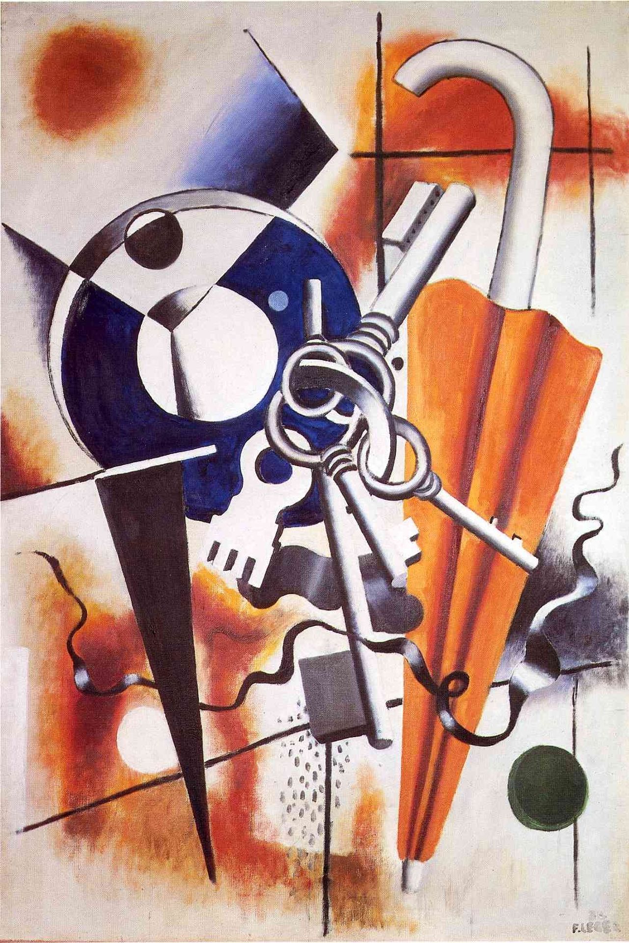 The Composition with the umbrella by Fernand Léger