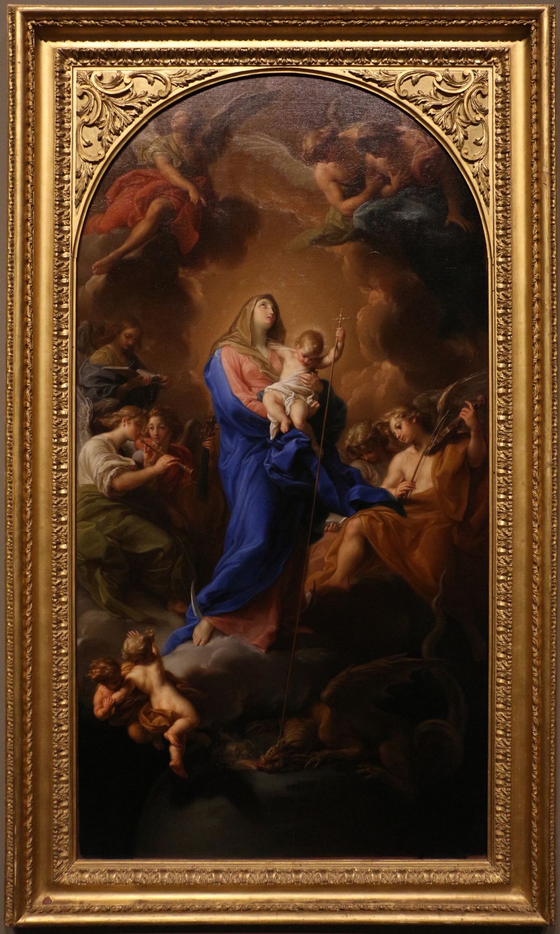 Madonna col bambino in gloria by Pompeo Batoni