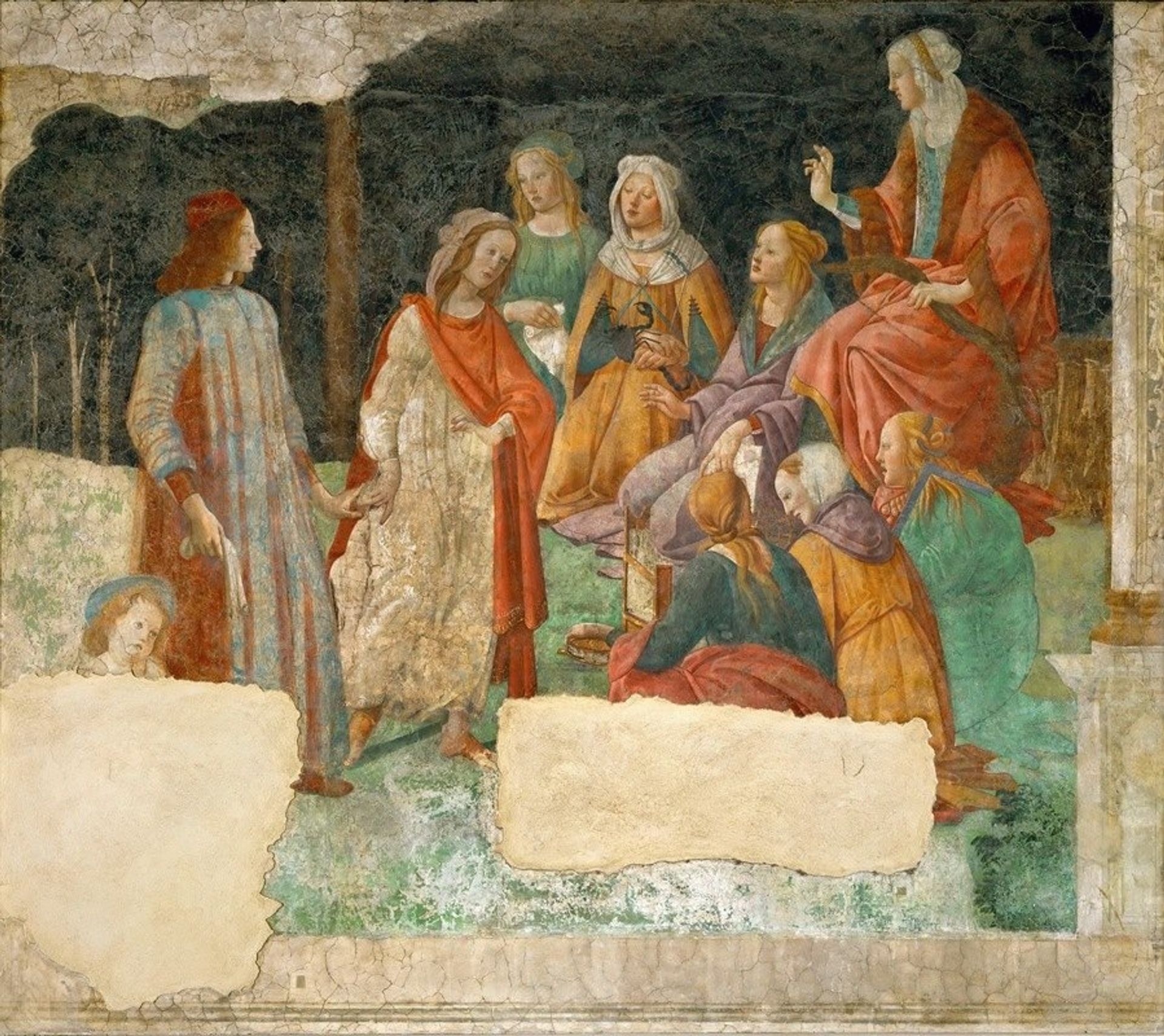 Young man before the Seven liberal arts by Sandro Botticelli