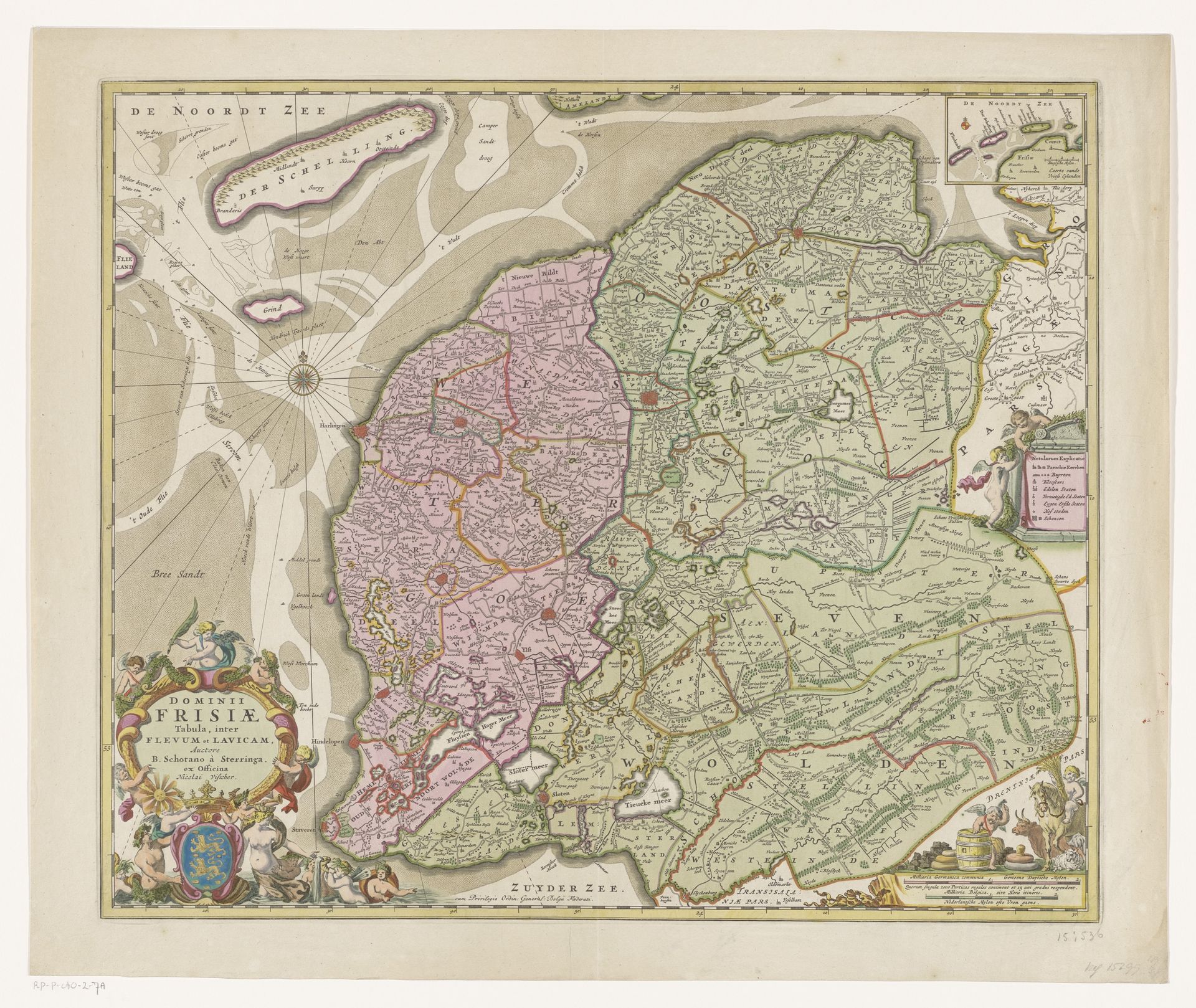 Kaart van Friesland by Anonymous