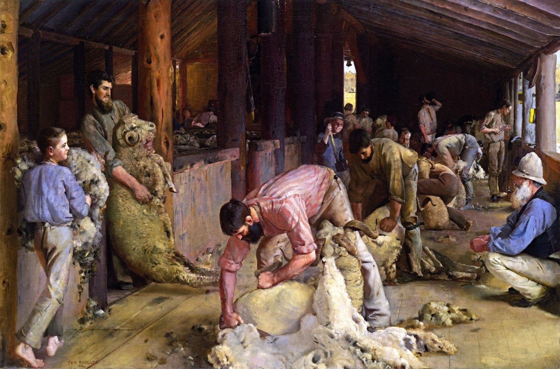 Shearing the Rams by Tom Roberts