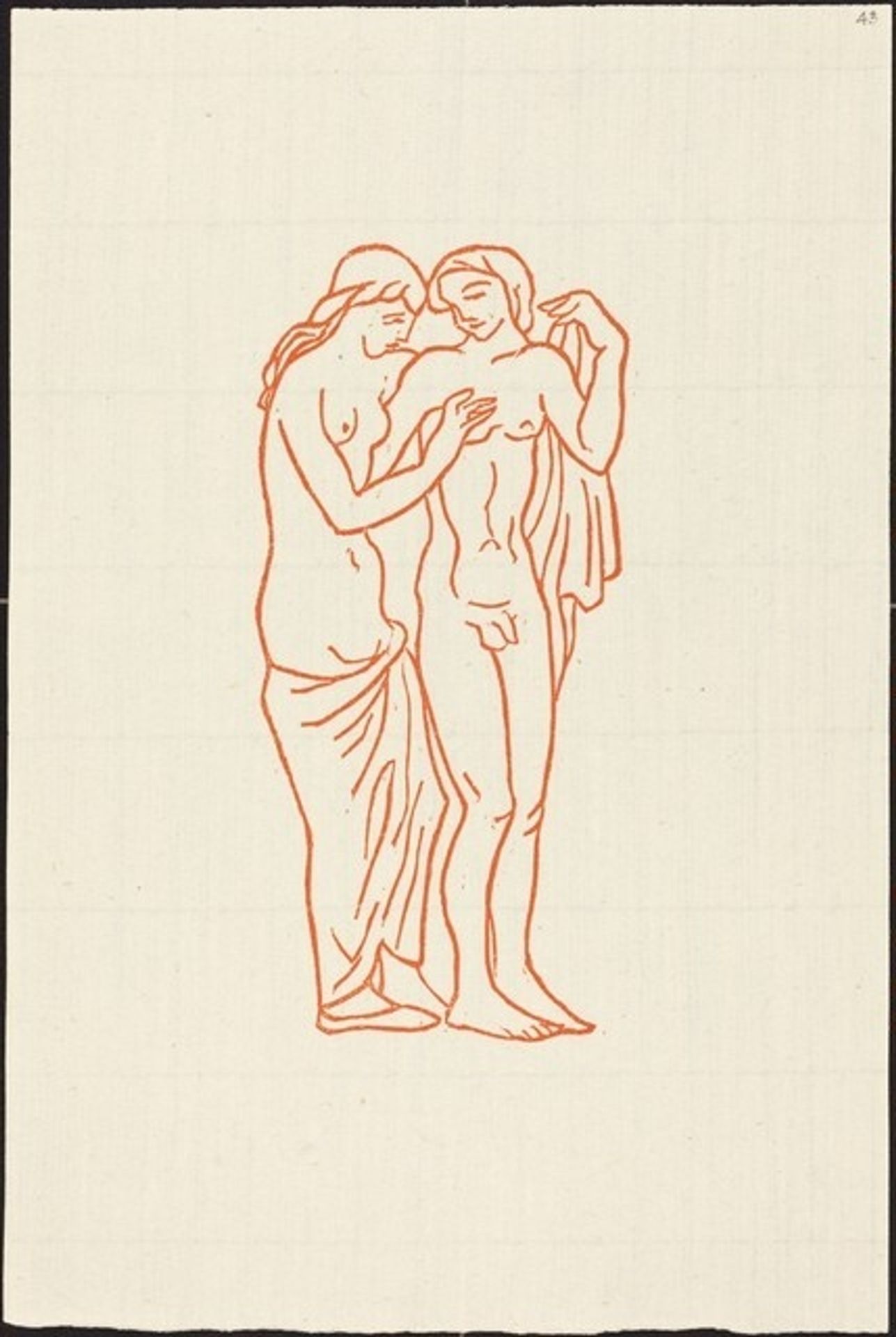 Fourth Book: Daphnis and Chloe (Groupe de Daphnis et Chloe) by Aristide Maillol