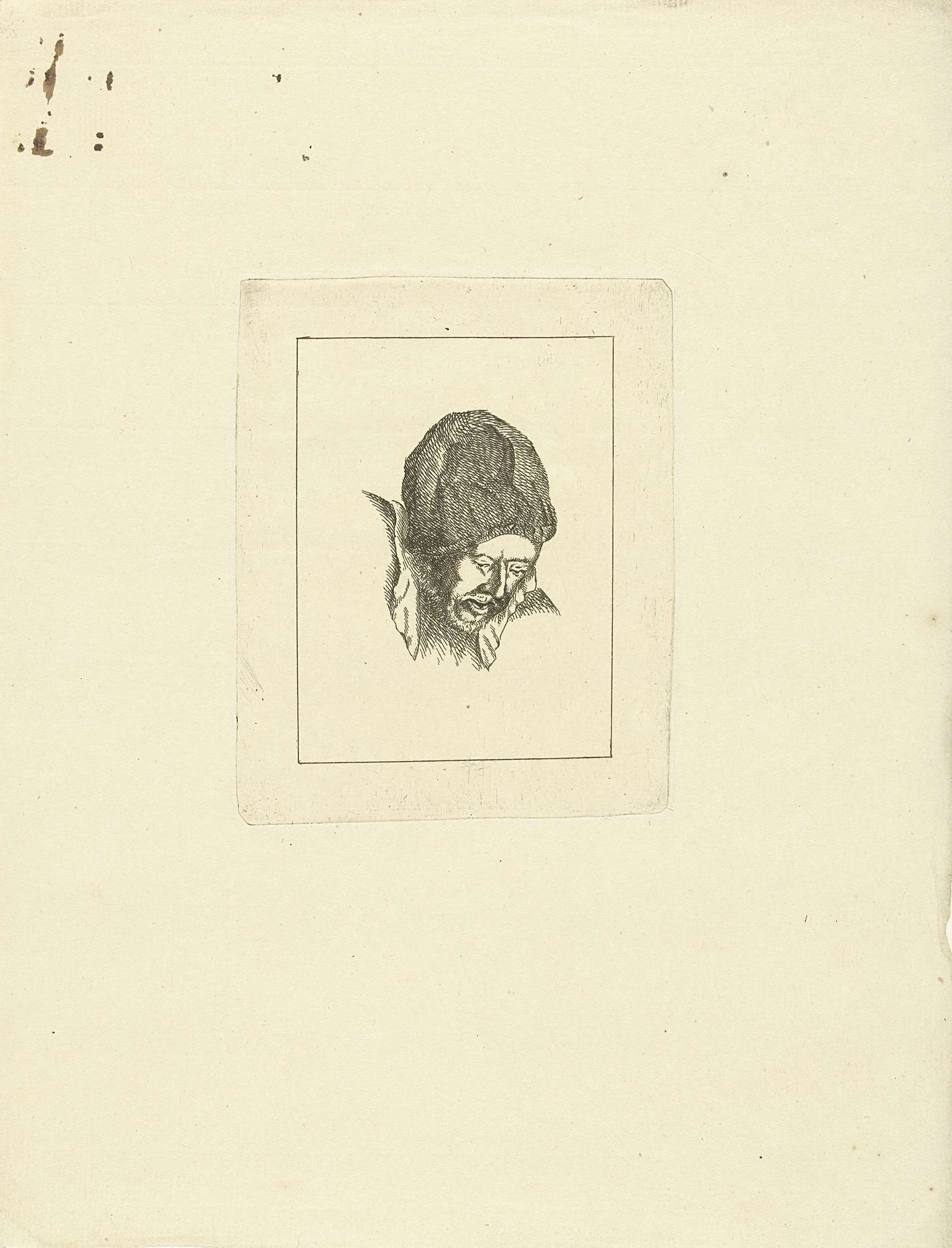 Hoofdstudie van een man met bontmuts by G. van Citters