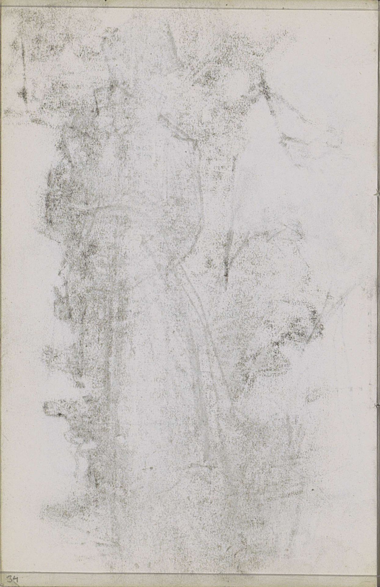 Abklatsch van de krijttekening op pagina 35 by Isaac Israels