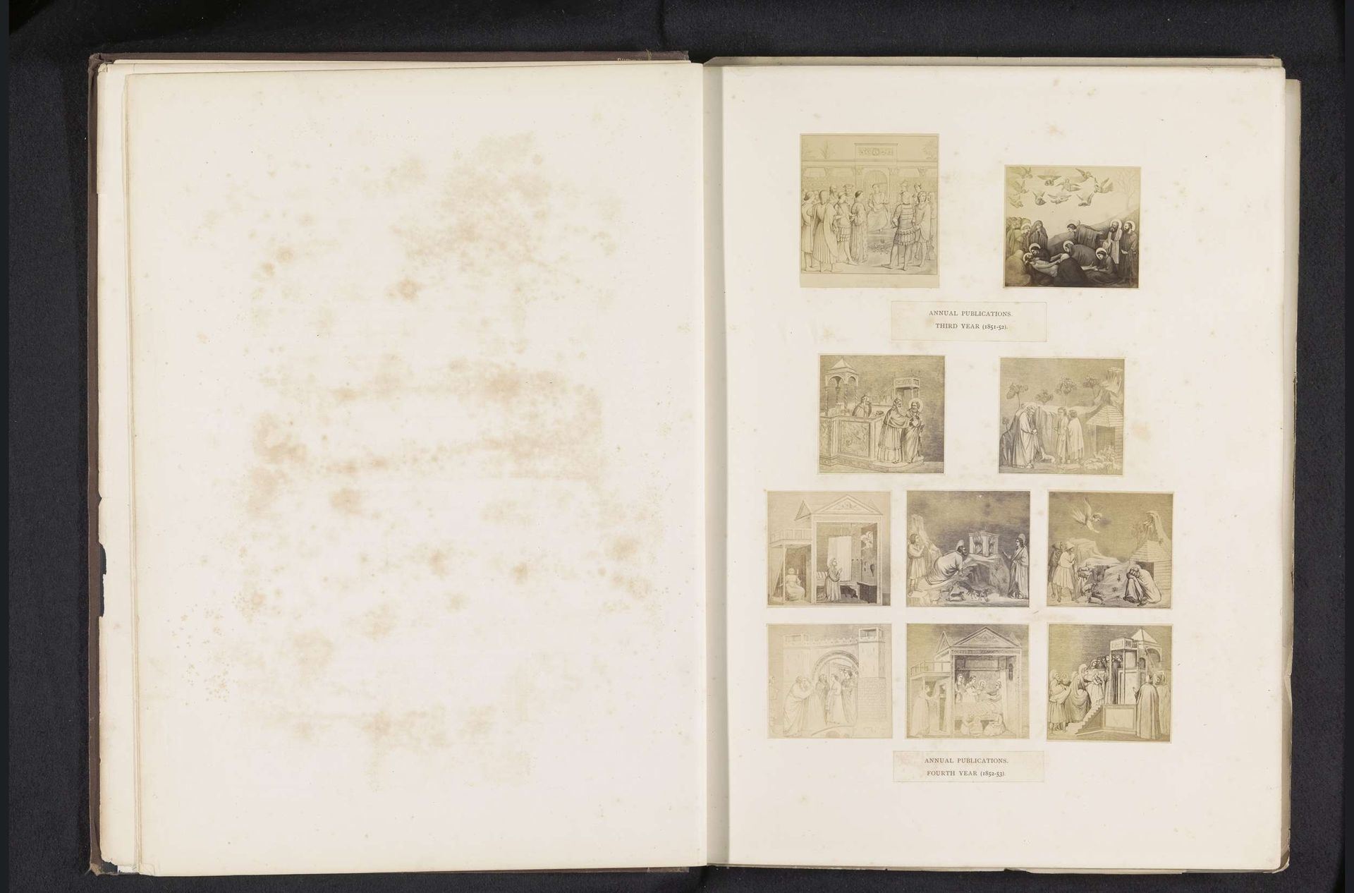 Tien fotoreproducties van een publicatie door de Arundel Society met schilderingen van Giotto by Anonymous
