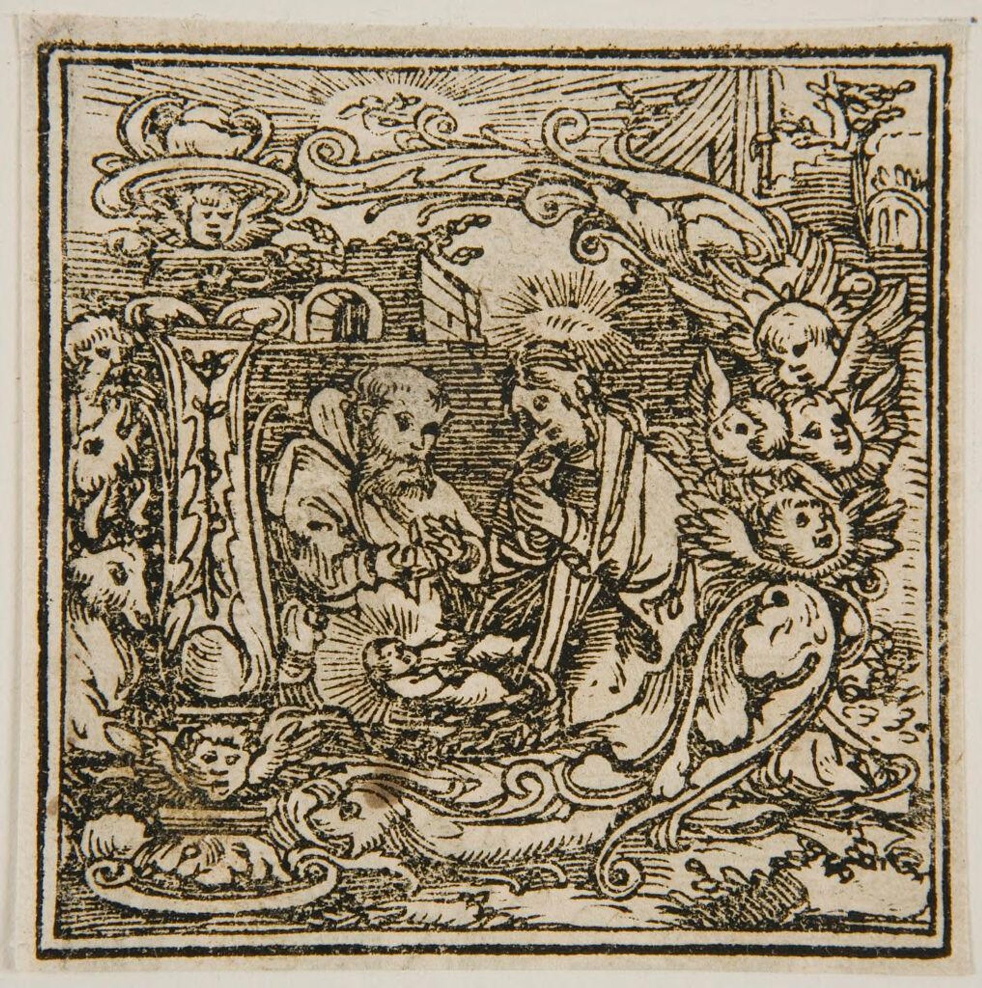 Letter D with Nativity by Anonymous