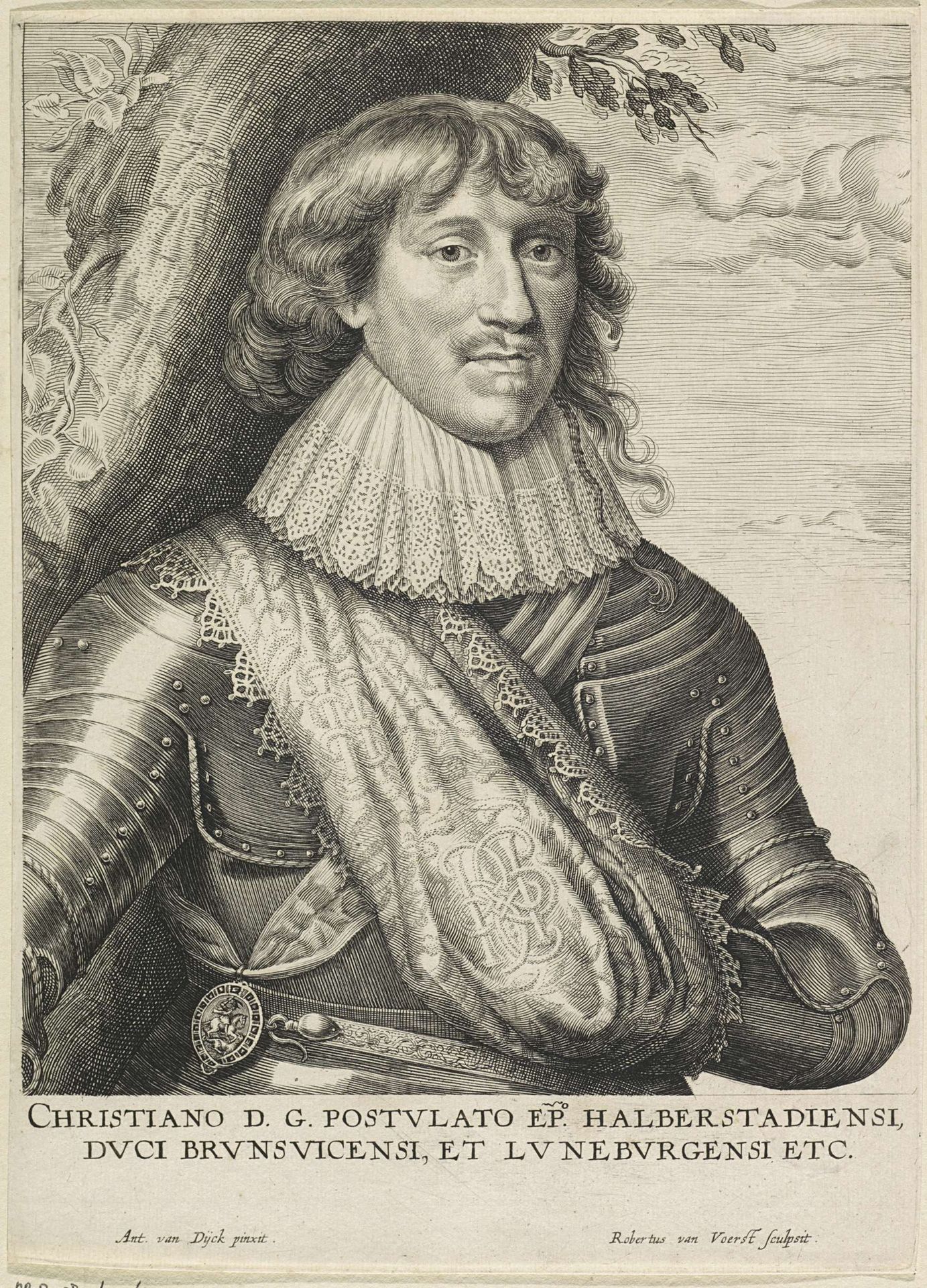 Portret van Christiaan, hertog van Brunswijk-Wolfenbüttel by Robert van Voerst