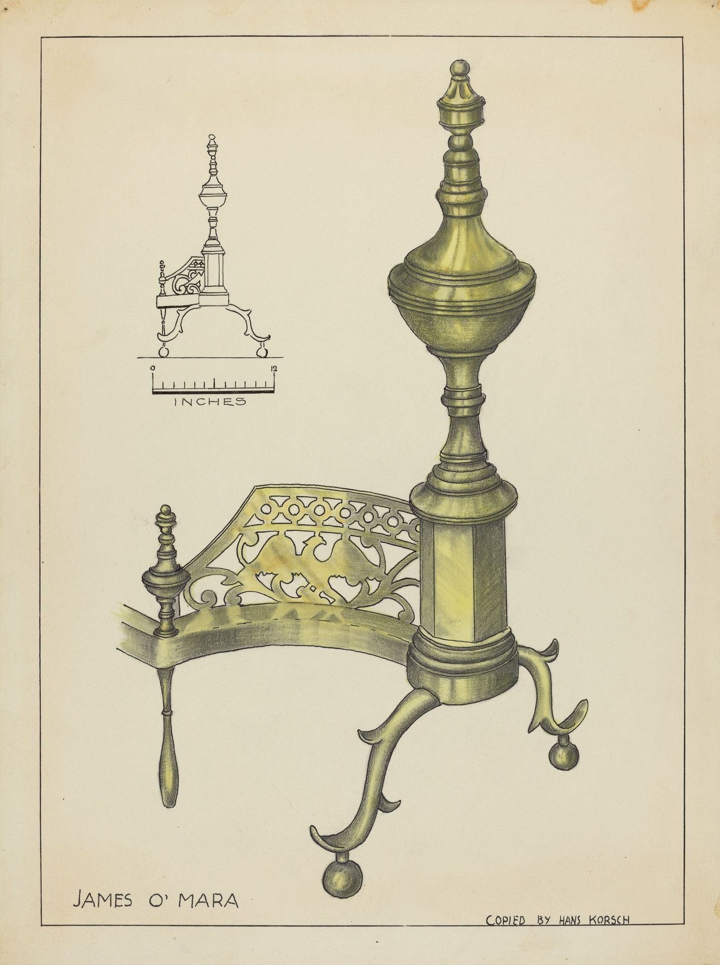 Andiron by Hans Korsch
