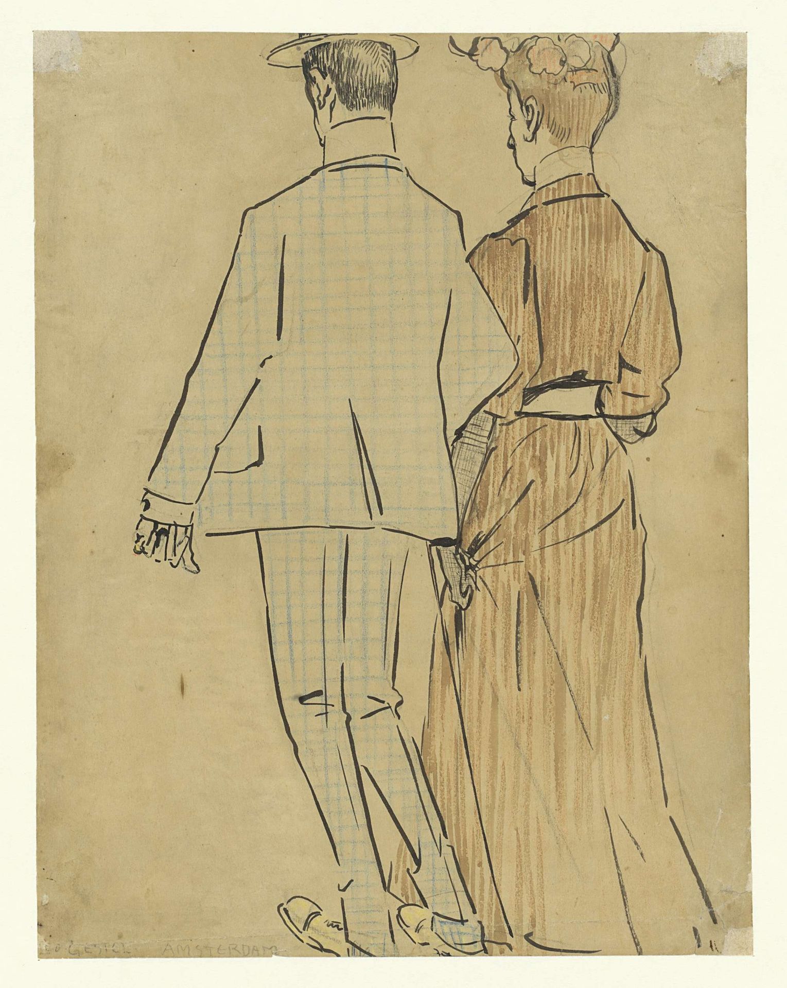Wandelend stel by Leo Gestel