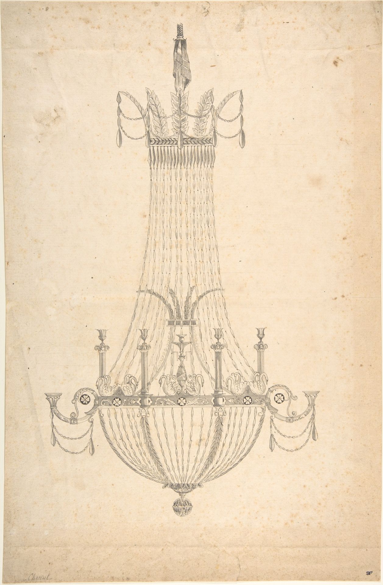 Design for a Chandelier by Anonymous