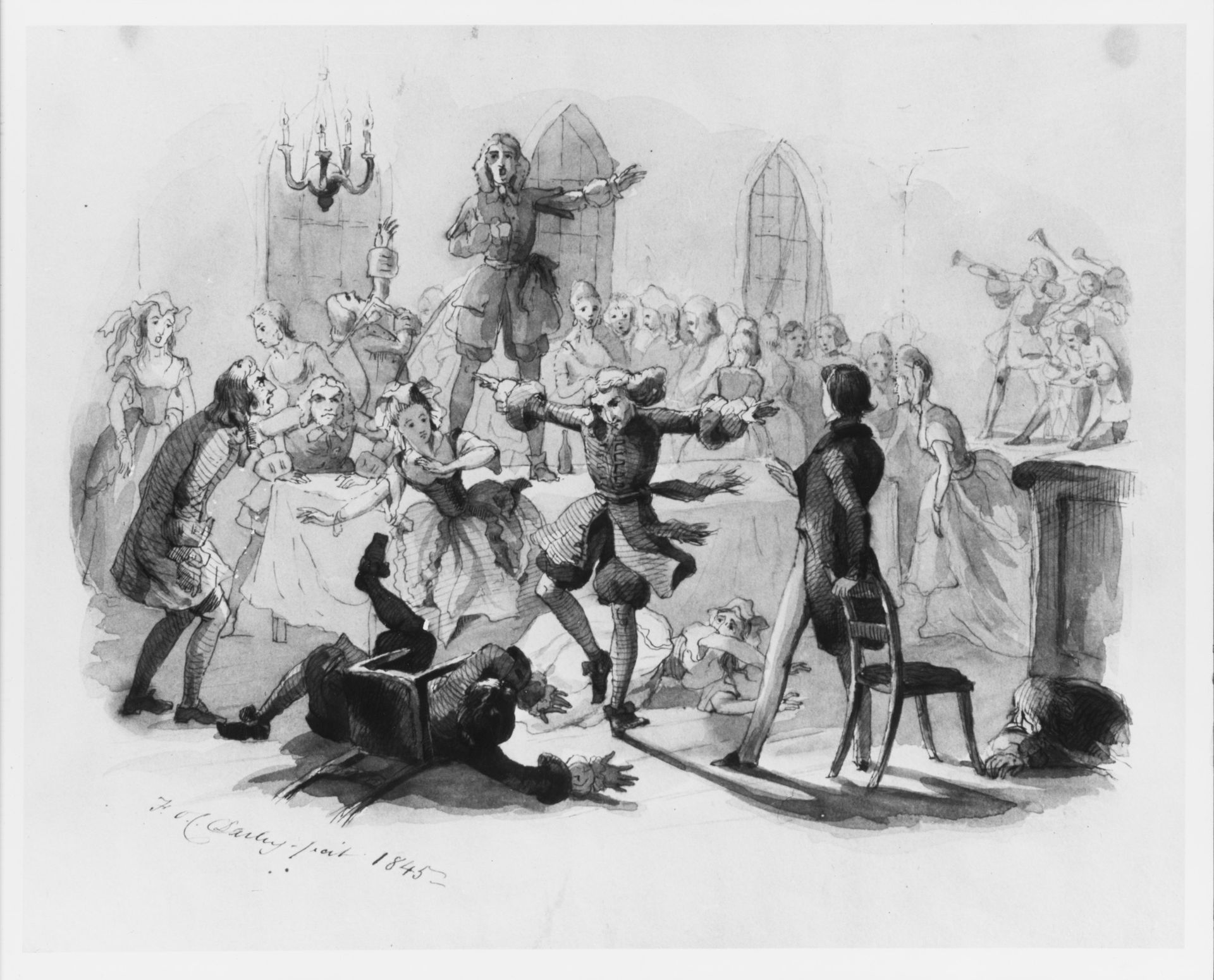 A Rowdy Party by Felix Octavius Carr Darley