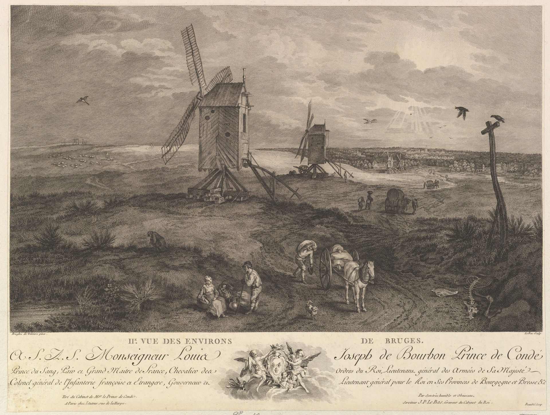 Second View of the Surroundings of Bruges (IIe. Vue des environs de Bruges) by Jacques Philippe Le Bas
