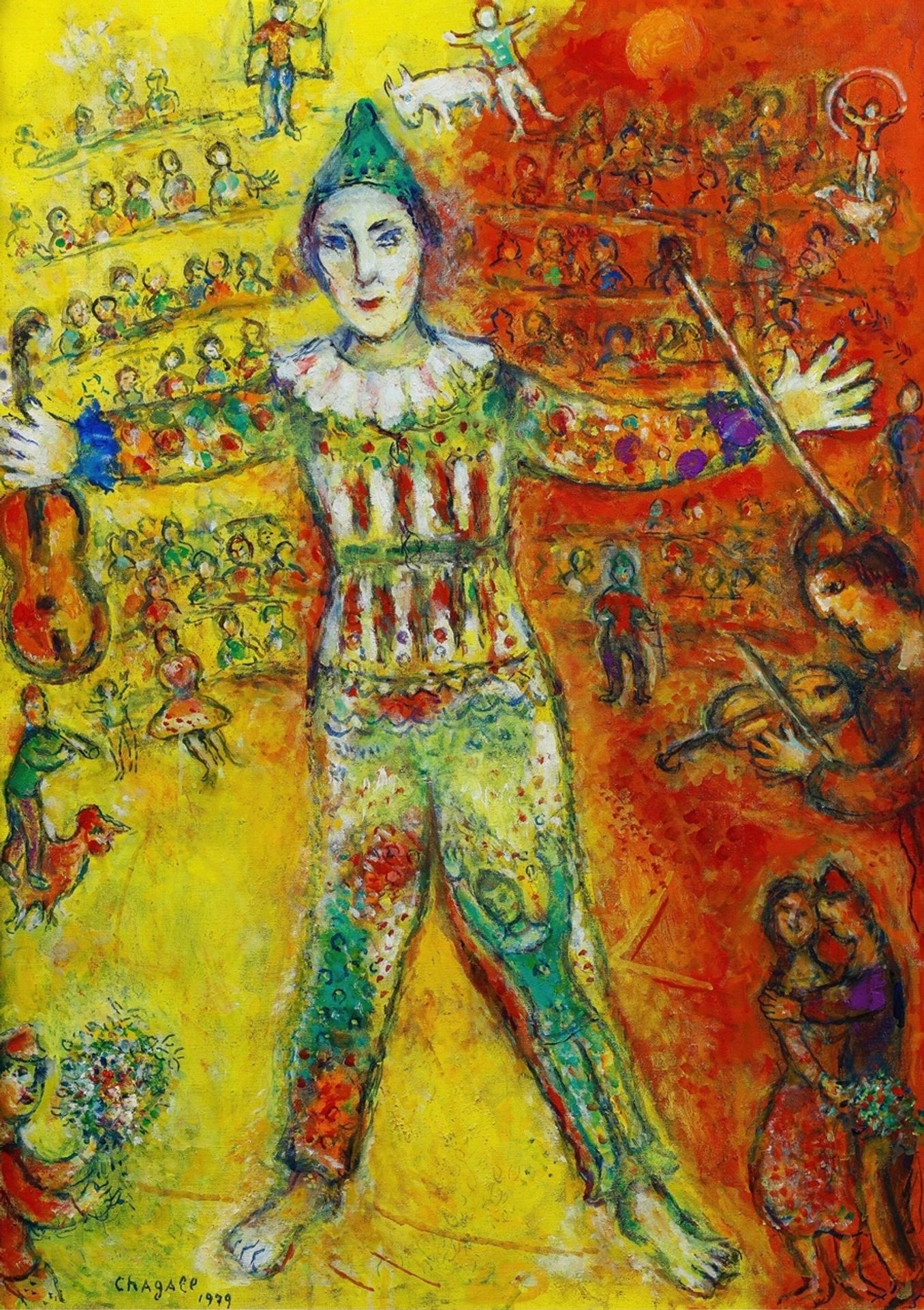 Clown en jaune by Marc Chagall