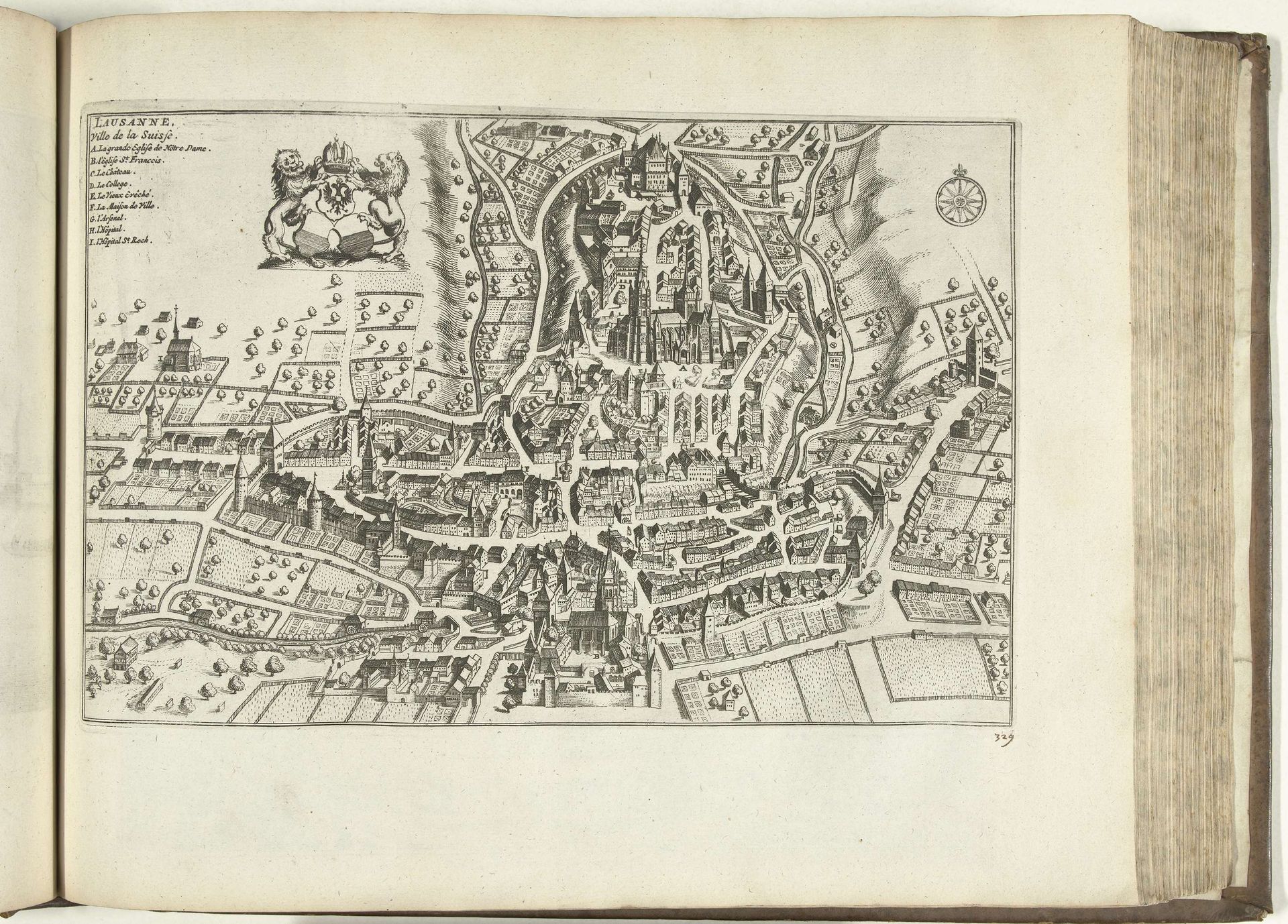Plattegrond van Lausanne, 1726 by Anonymous