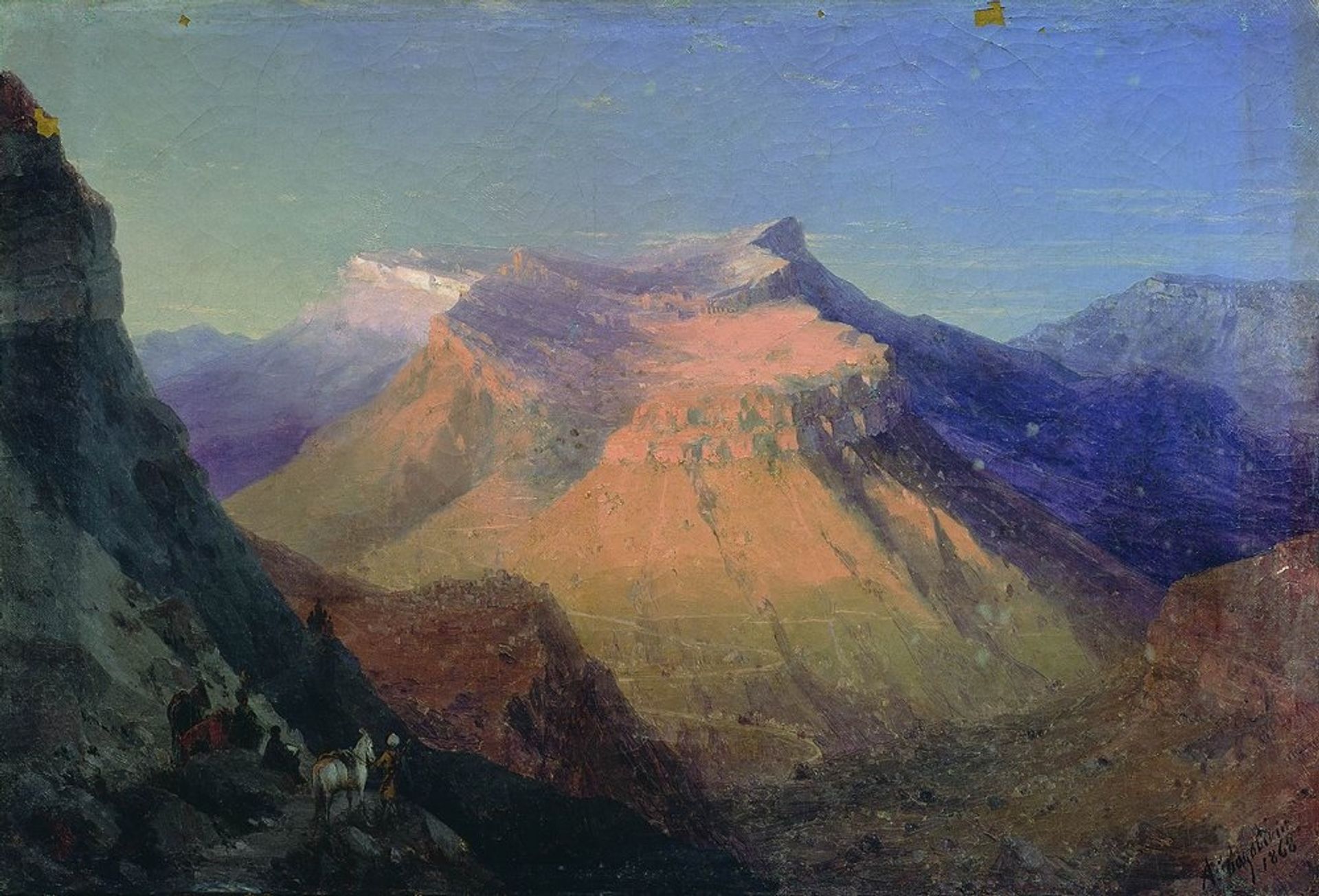 View of Gunib by Ivan Konstantinovich Aivazovsky