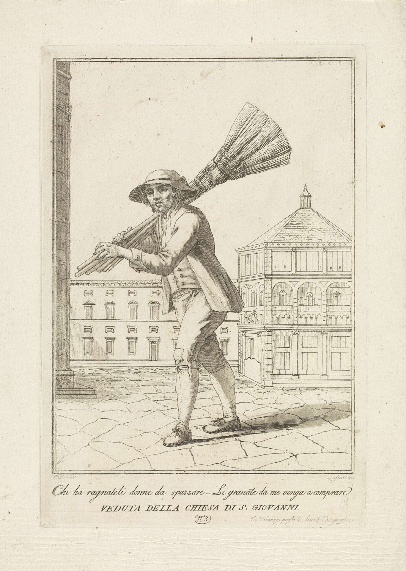 Bezemverkoper by Carlo Lasinio