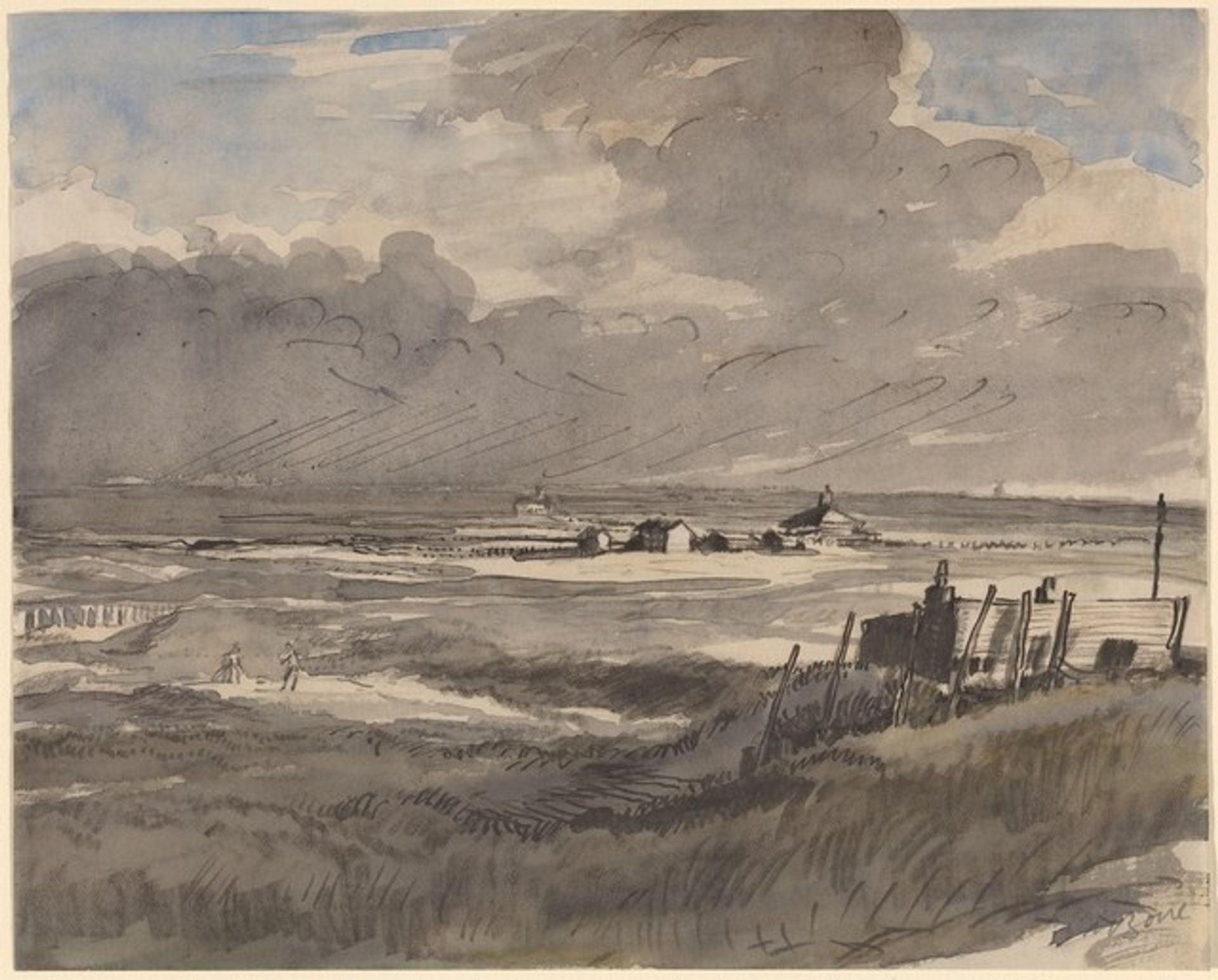 Golf at Canter, Sussex by Muirhead Bone