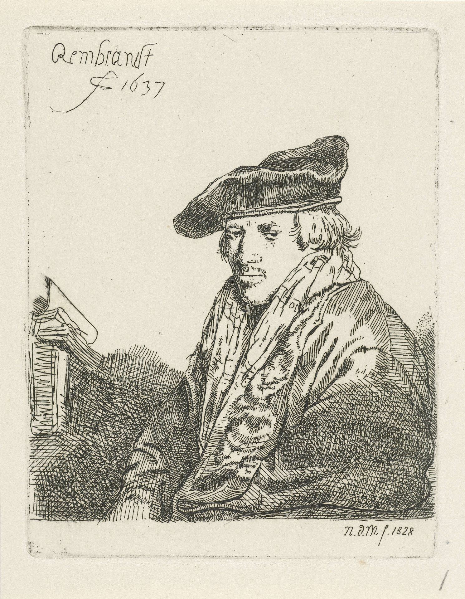 Jongeman met muts by Anthonie Willem Hendrik Nolthenius de Man