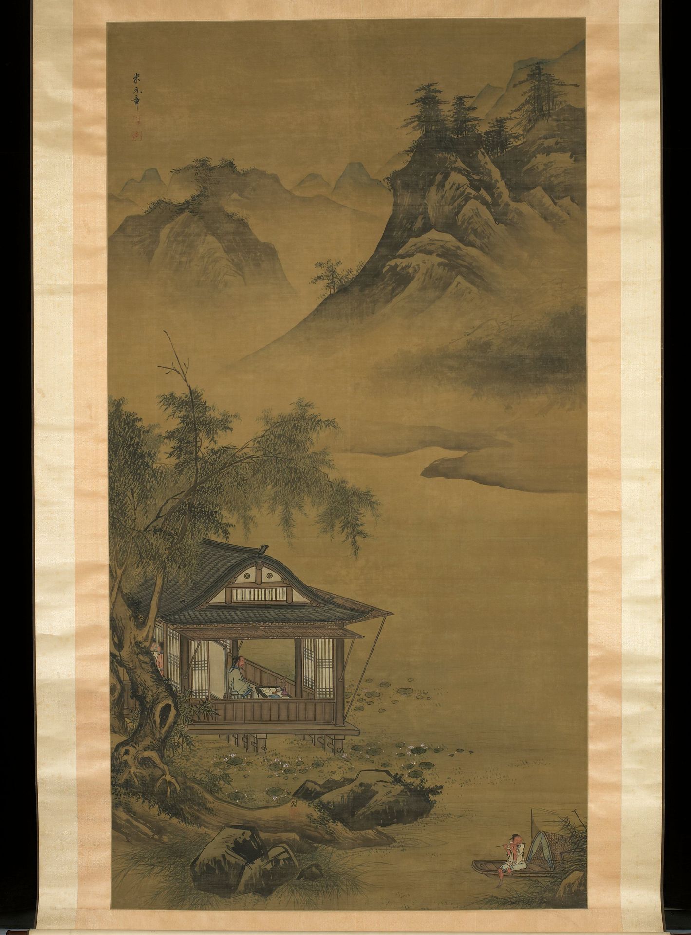 Riverside Scene with Scholar and Fisherman by Liu Jun
