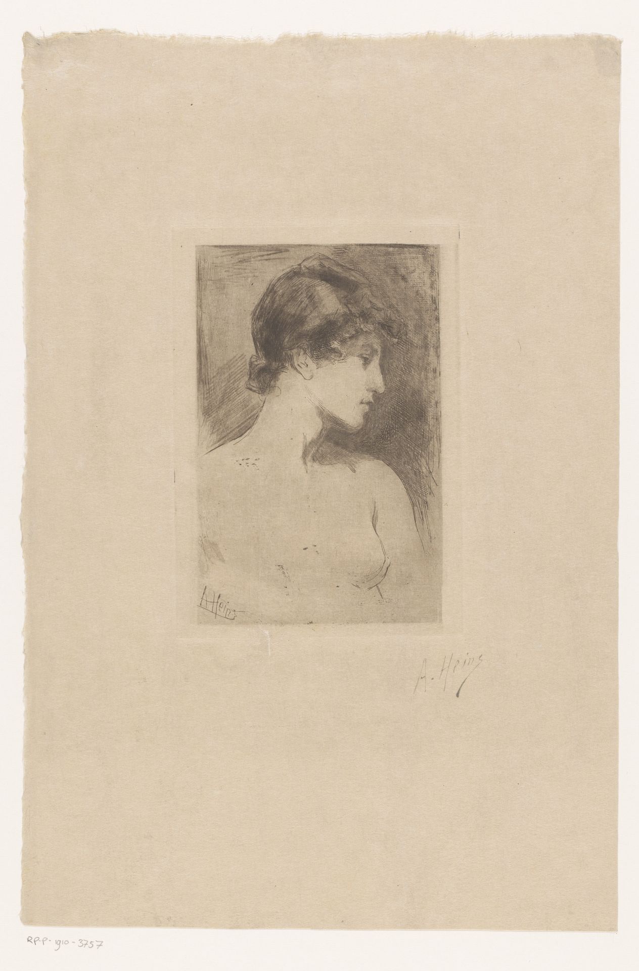 Buste van een naakte vrouw by Armand Heins