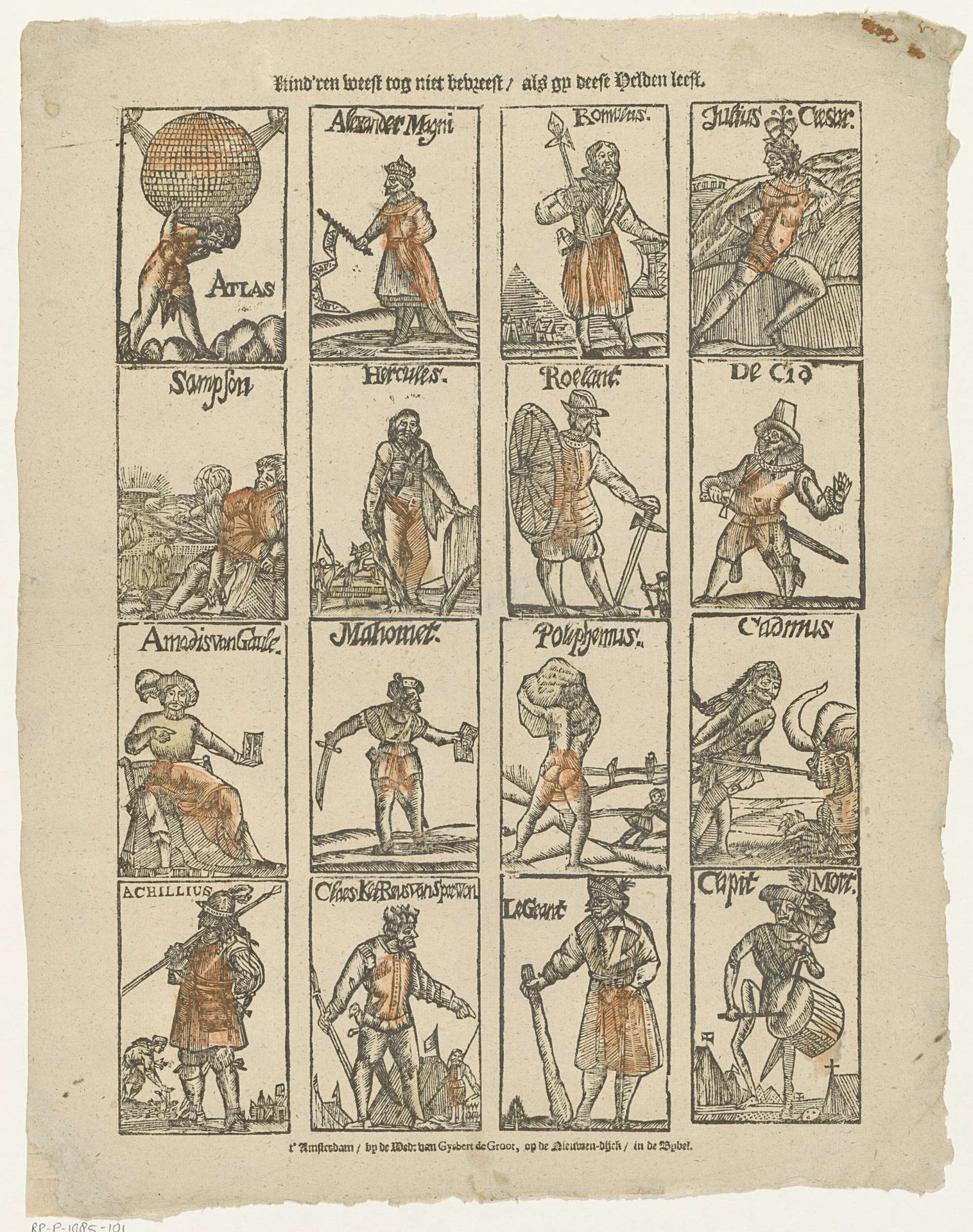 Kind'ren weest tog niet bevreest / als gy deese helden leest by weduwe Gijsbert de Groot
