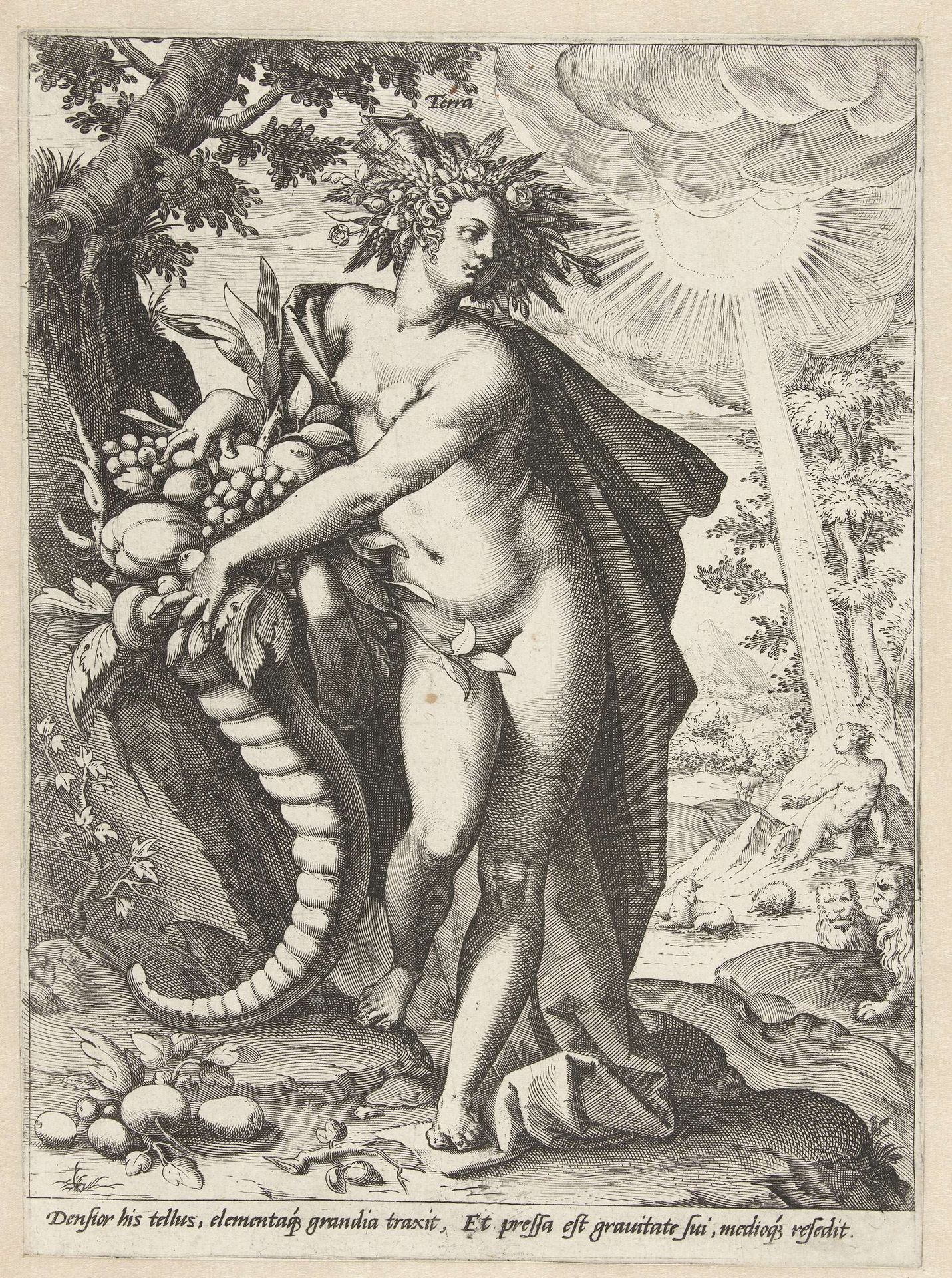 Aarde by Hendrick Goltzius