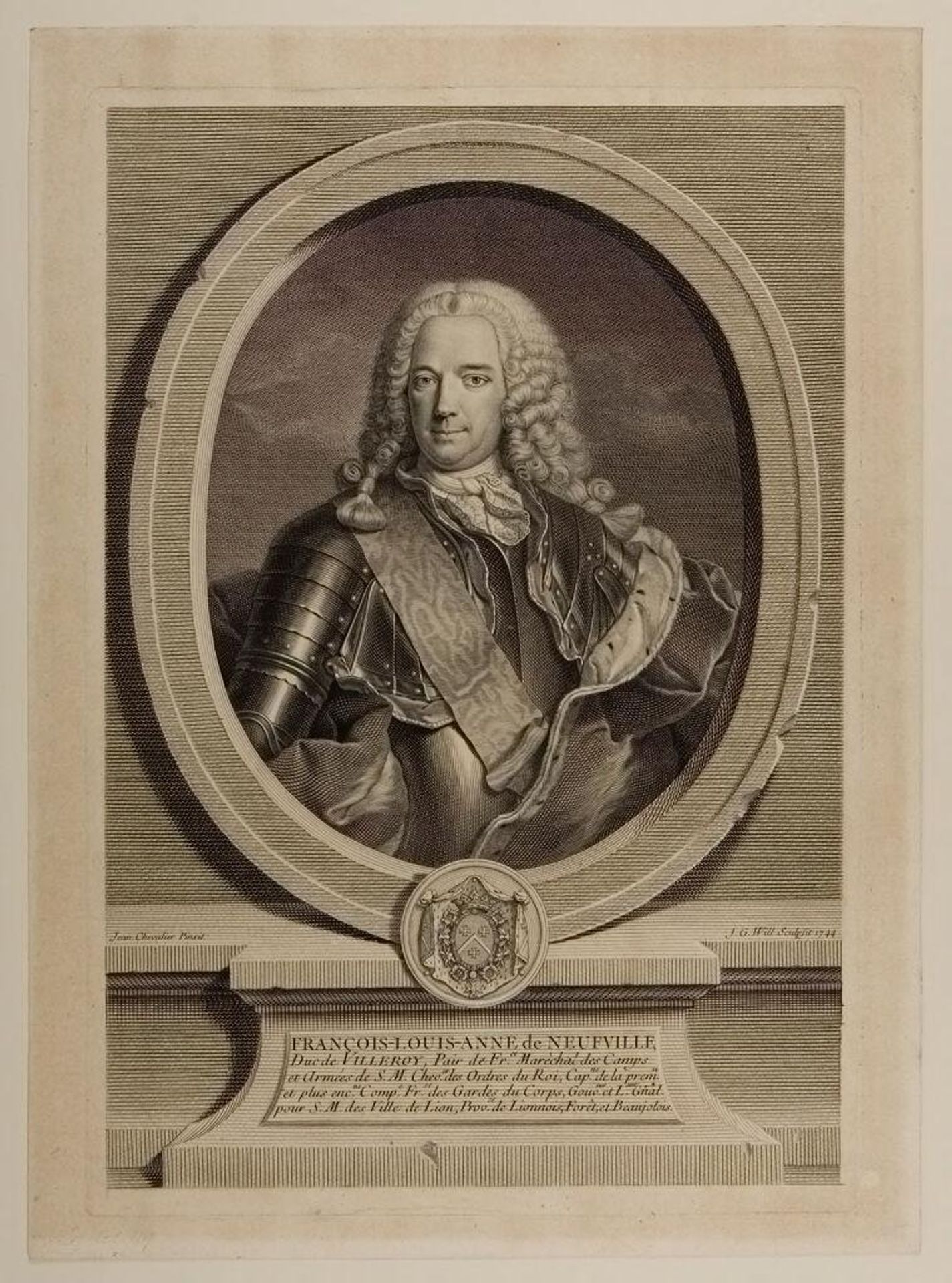 FranÃ§ois Louis Anne de Neufville, Duke of Villeroi by Johann Georg Wille