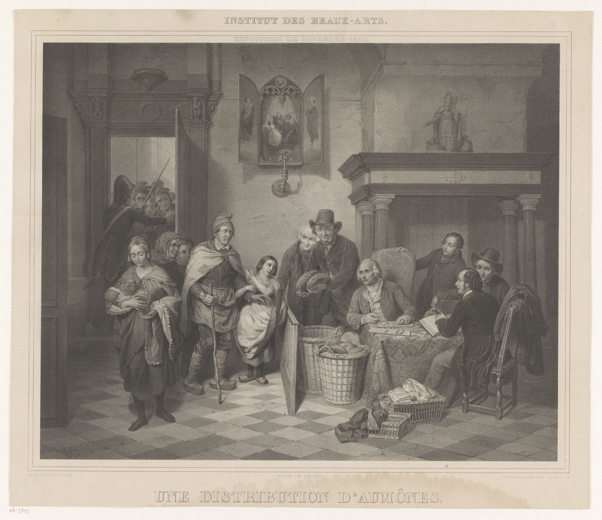 Verdeling van aalmoezen by Charles Billoin