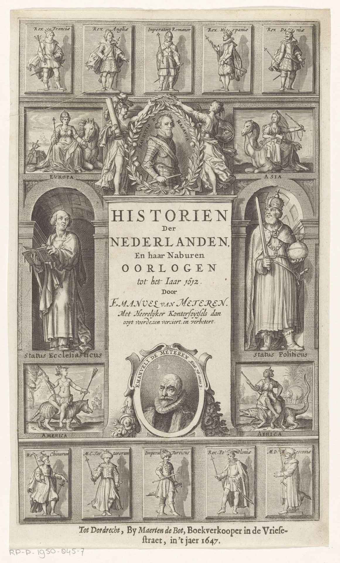 Allegorische voorstelling op de vorstendommen van de wereld by Adriaen Matham