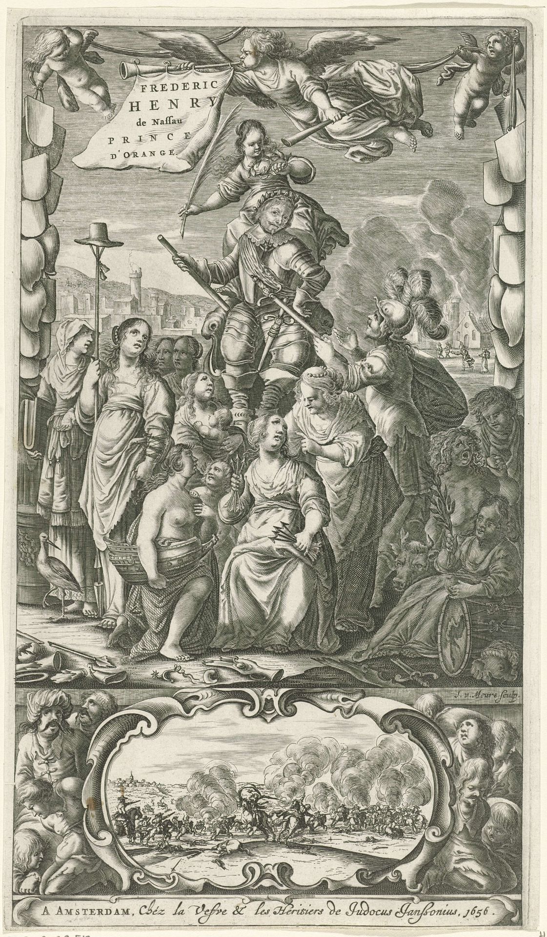 Allegorie op Frederik Hendrik, prins van Oranje-Nassau by Jacob van Meurs