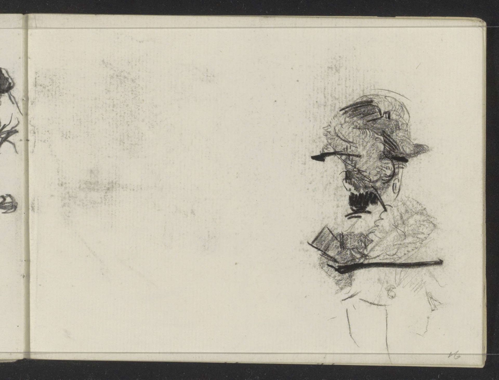Vrouwenhoofd met hoed by Isaac Israels