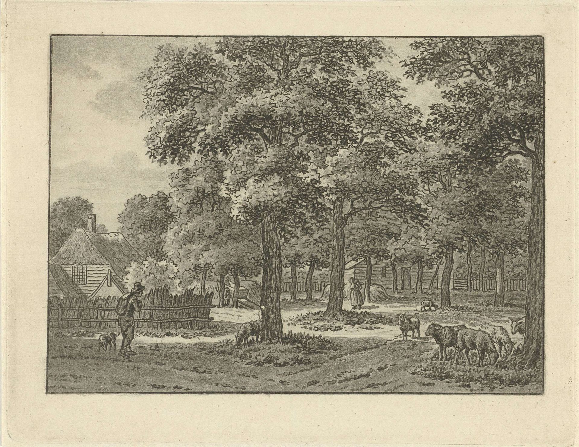 Landschap bij Muiderberg by Jan Evert Grave