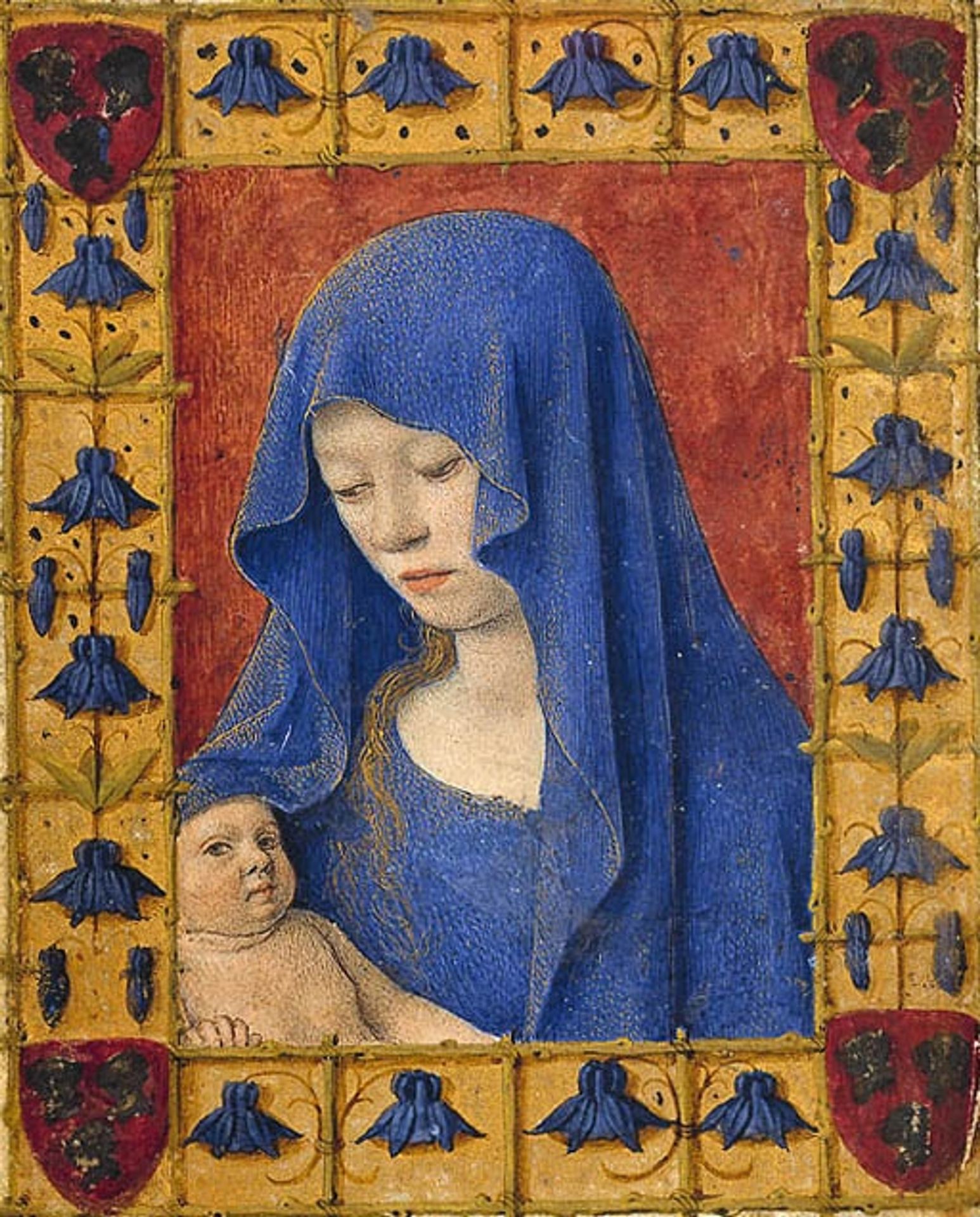 Mary holding the Christ child by Jean Fouquet