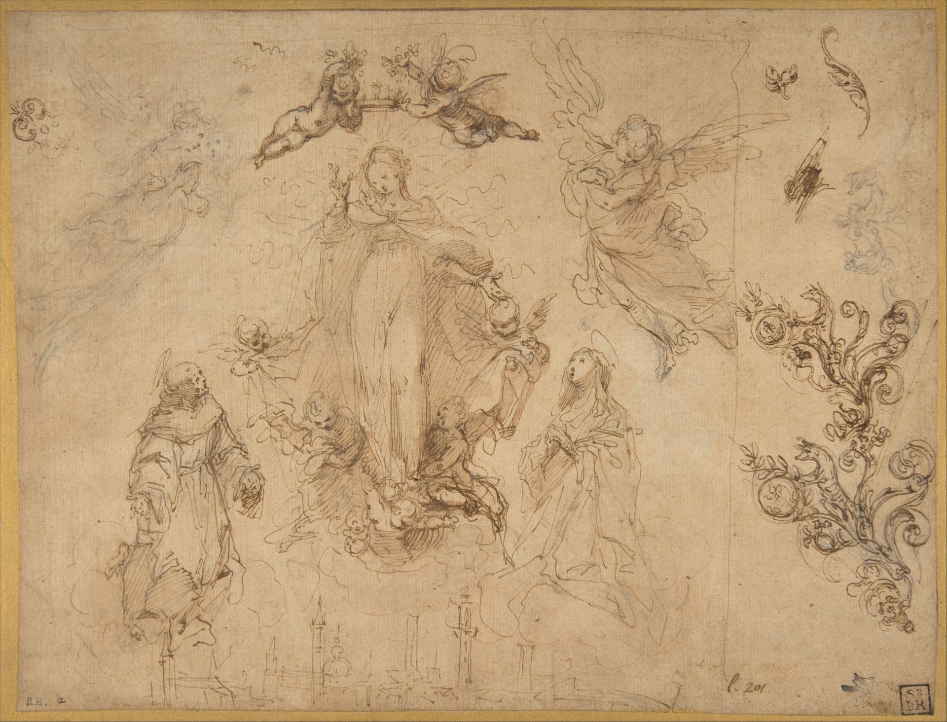The Virgin Protectress of the City of Siena by Francesco Vanni