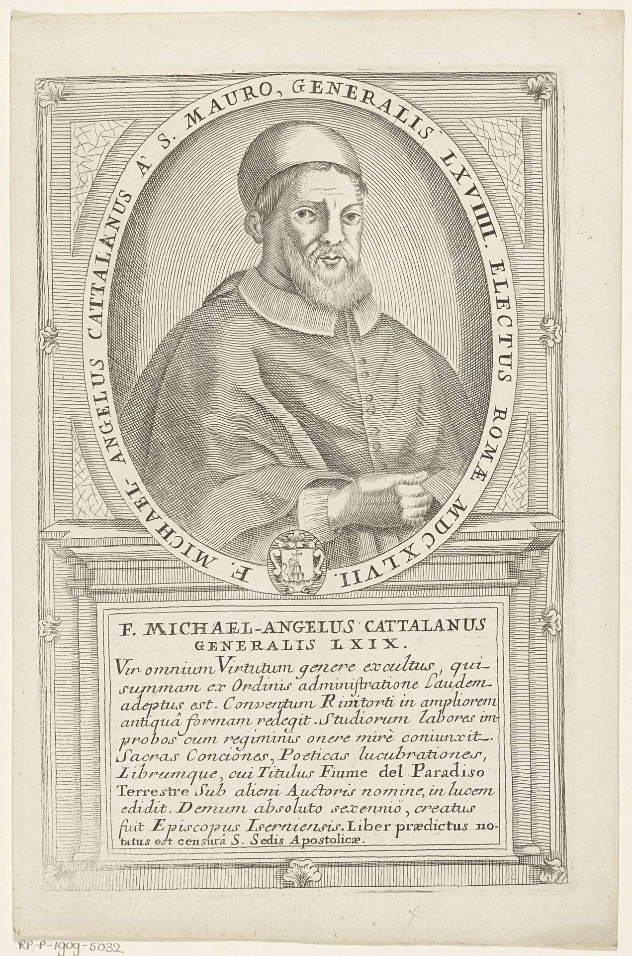 Portret van Miguel Angel Catalani, 69ste Minister Generaal van de franciscaner orde by Antonio Luciani