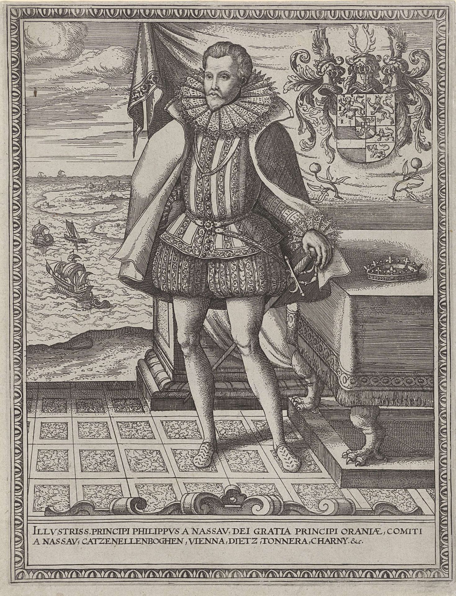 Portret van Filips Willem, prins van Oranje by Pieter van der (I) Borcht