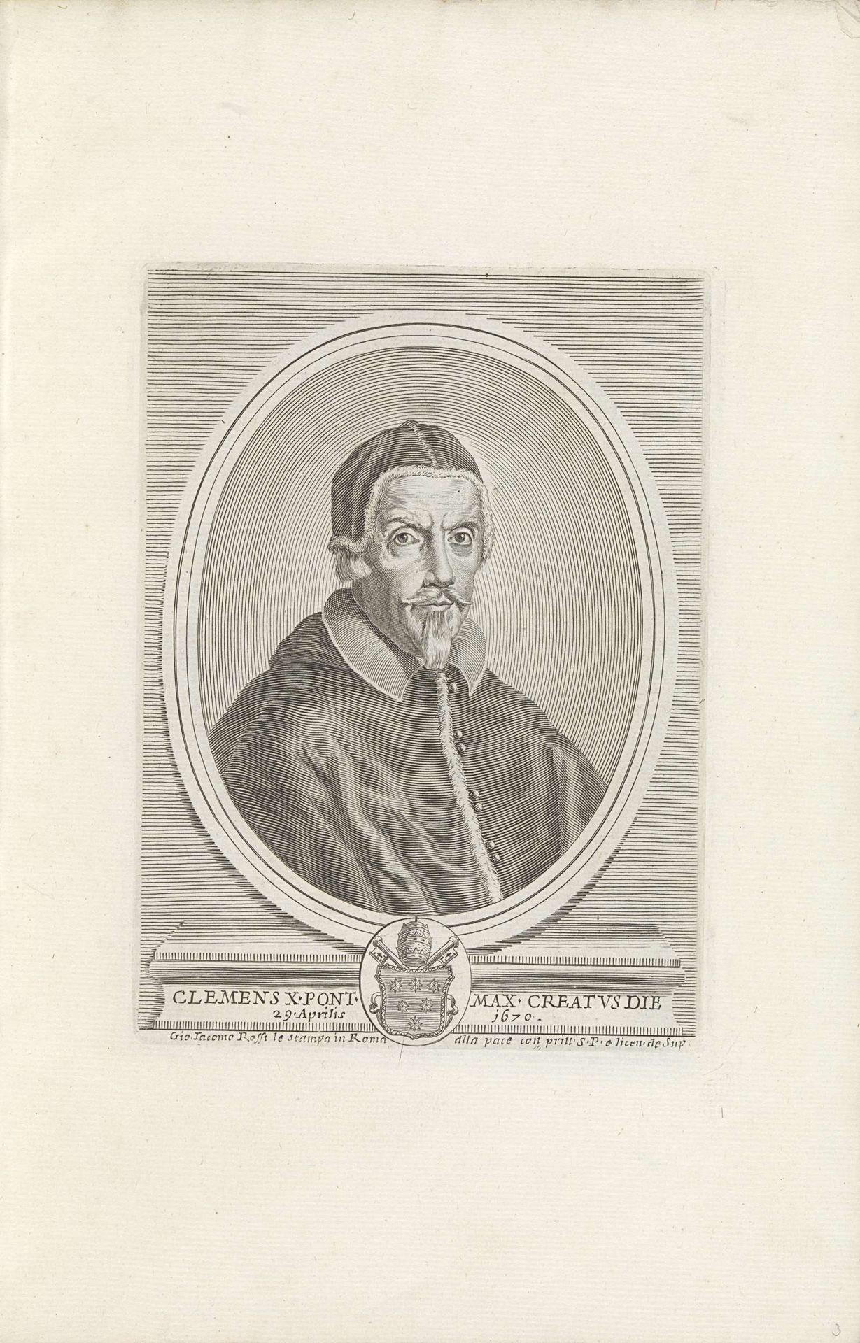 Portret van paus Clemens X by Anonymous