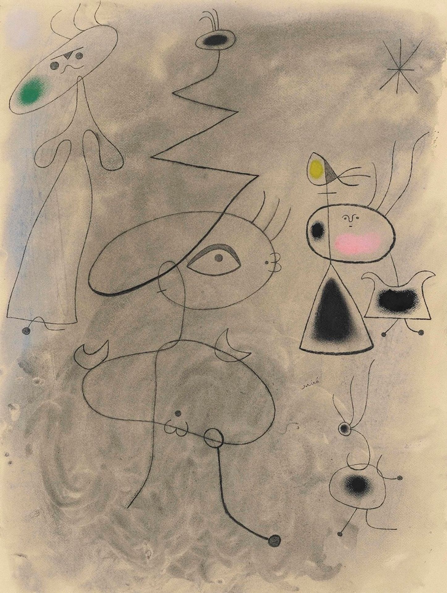 Femme, étoile by Joan Miró