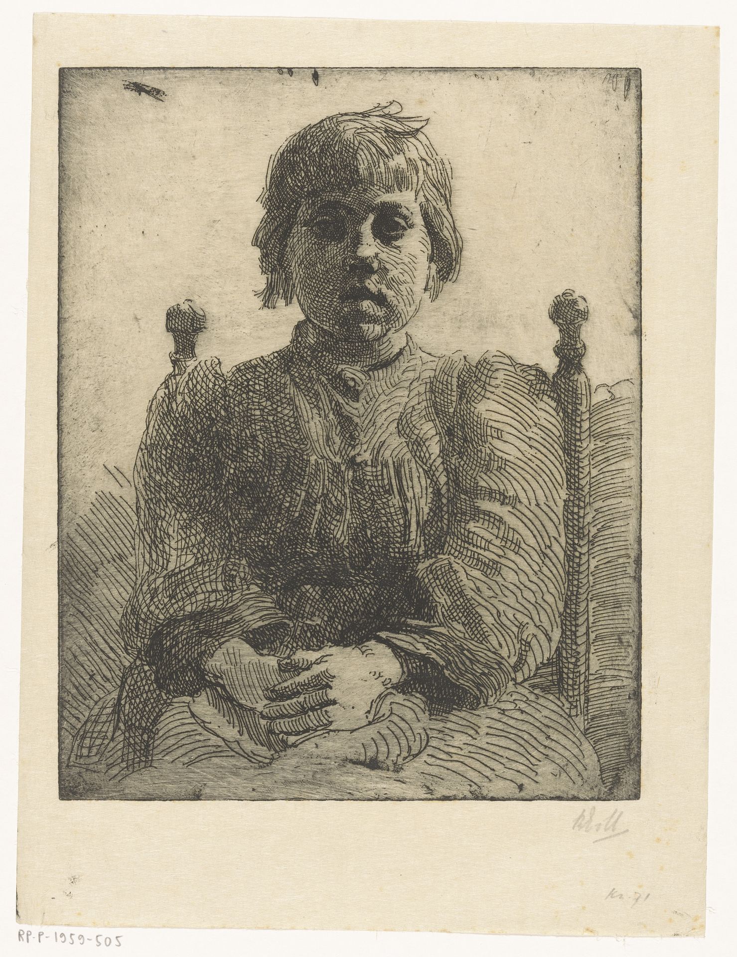 Portret van een onbekend meisje by Barbara Elisabeth van Houten