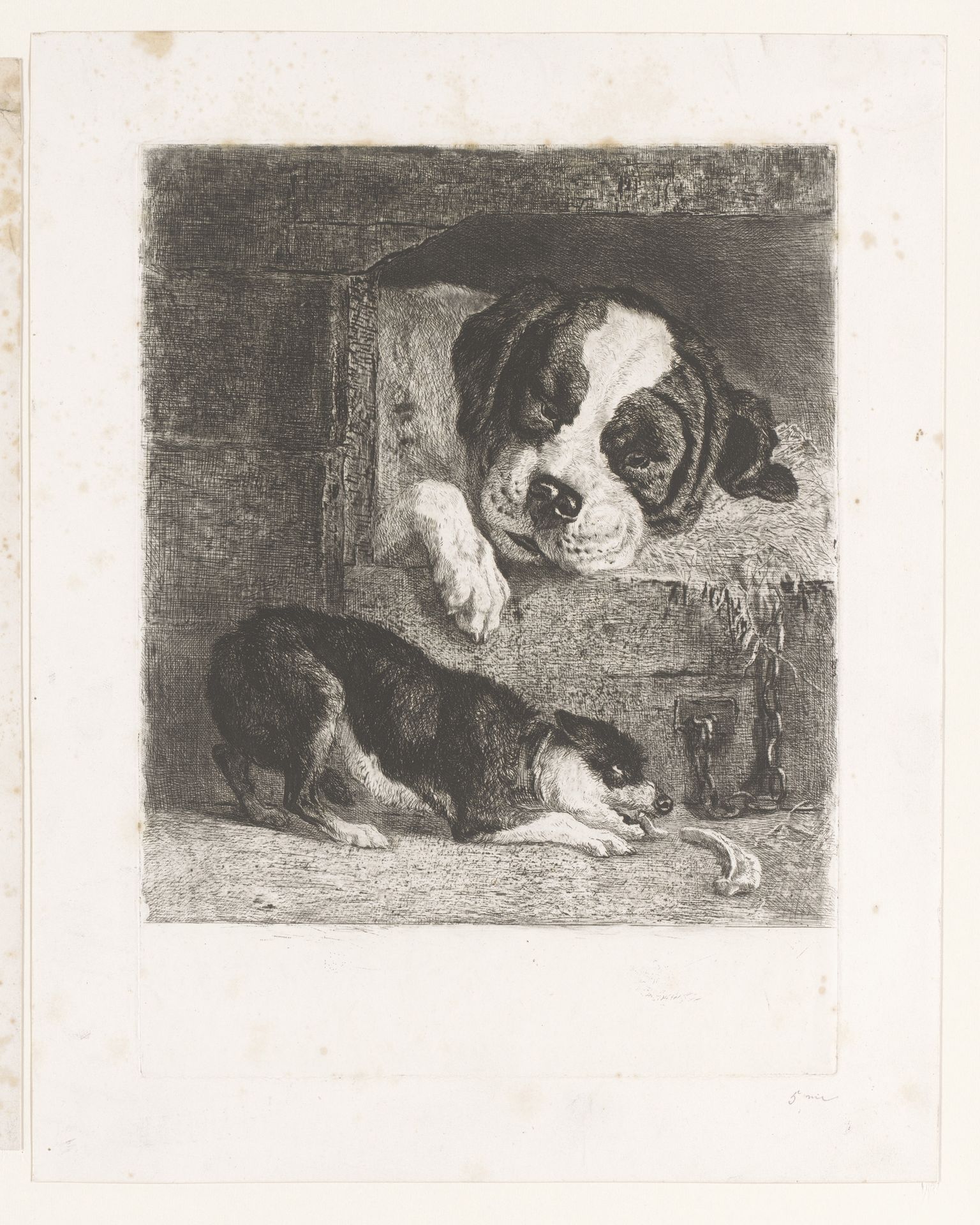 Twee honden by Charles Verlat