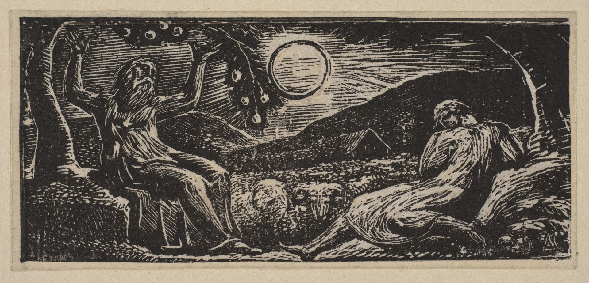 Thenot Under a Fruit Tree, from Thornton's "Pastorals of Virgil" by William Blake