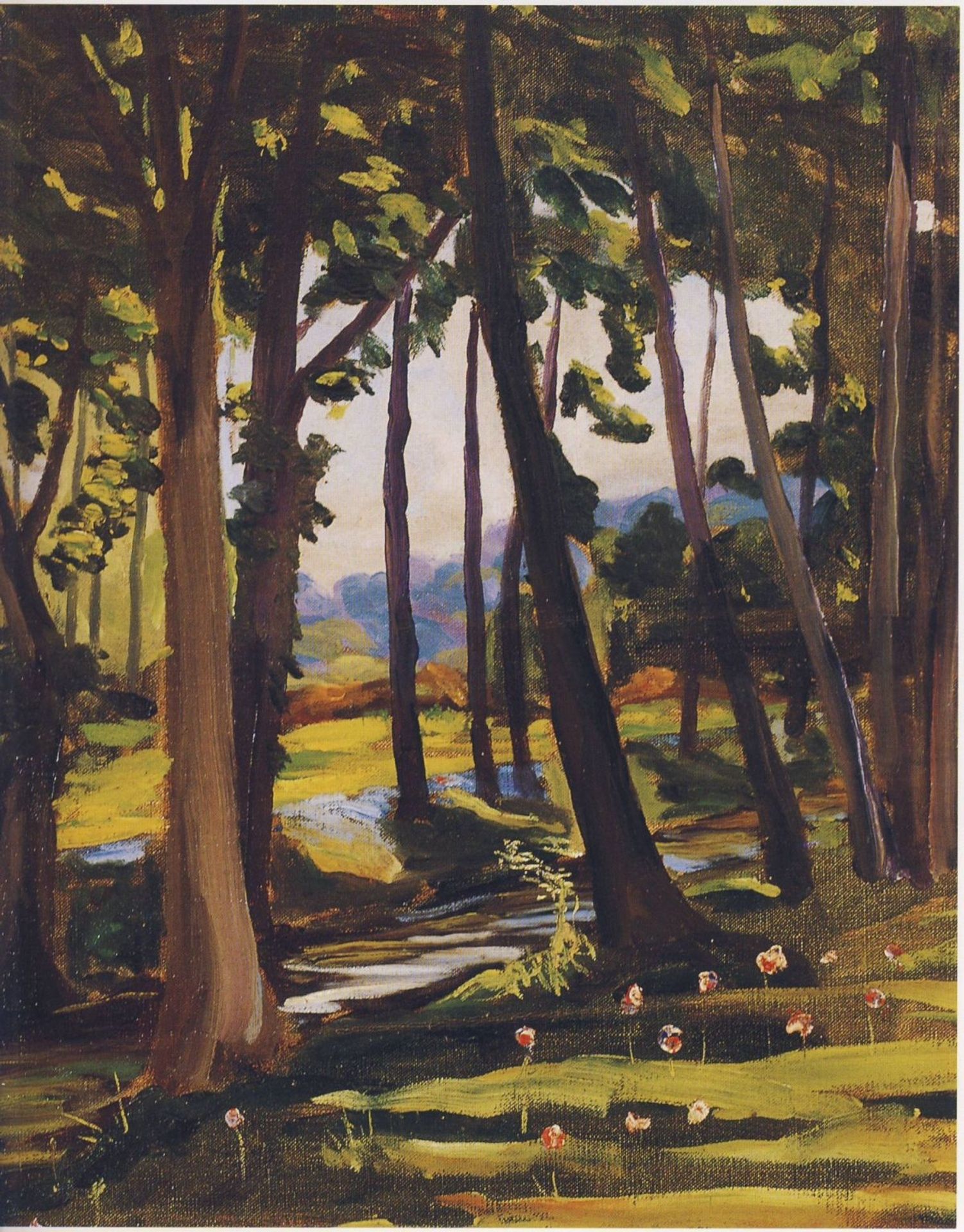 Trees by a Stream in Norfolk by Winston Churchill