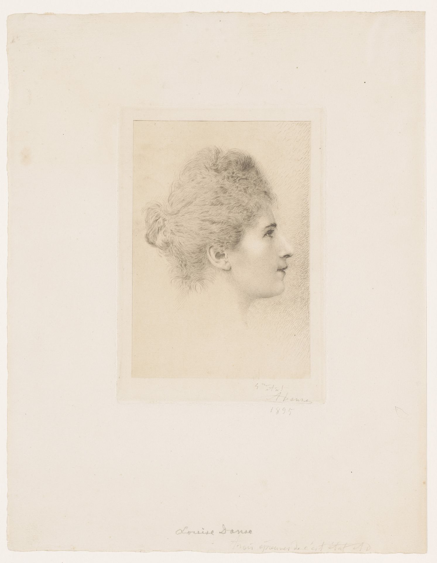 Portret van Louise Danse by Auguste Danse